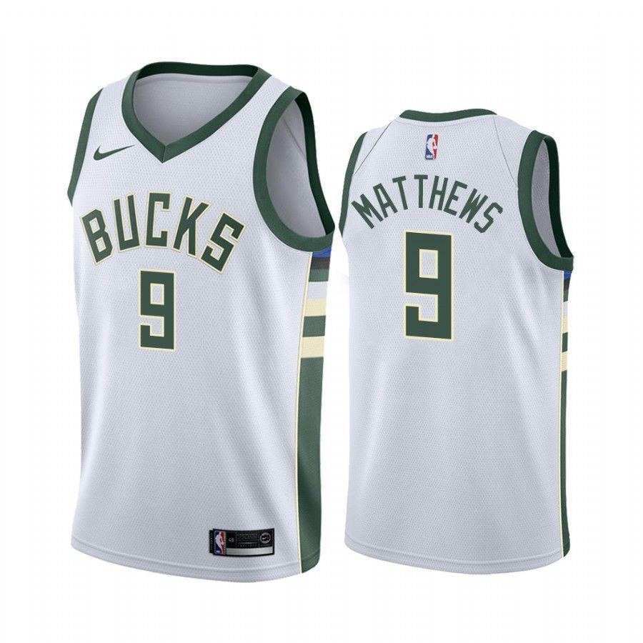 Men's Milwaukee Bucks Wesley Matthews 9 Association Jersey