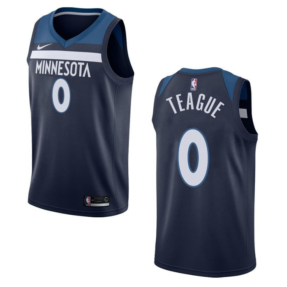 Men's Minnesota Timberwolves 0 Jeff Teague Icon Swingman Jersey - Navy