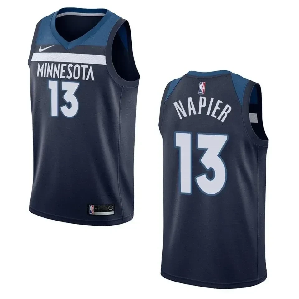 Men's Minnesota Timberwolves 13 Shabazz Napier Icon Swingman Jersey - Navy