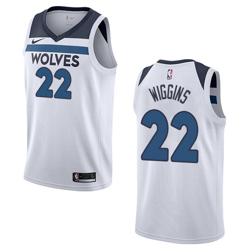Men's Minnesota Timberwolves 22 Andrew Wiggins Association Swingman Jersey - White