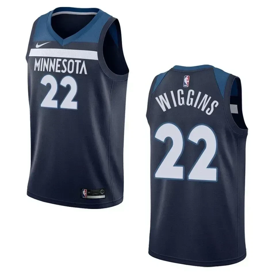 Men's Minnesota Timberwolves 22 Andrew Wiggins Icon Swingman Jersey - Navy