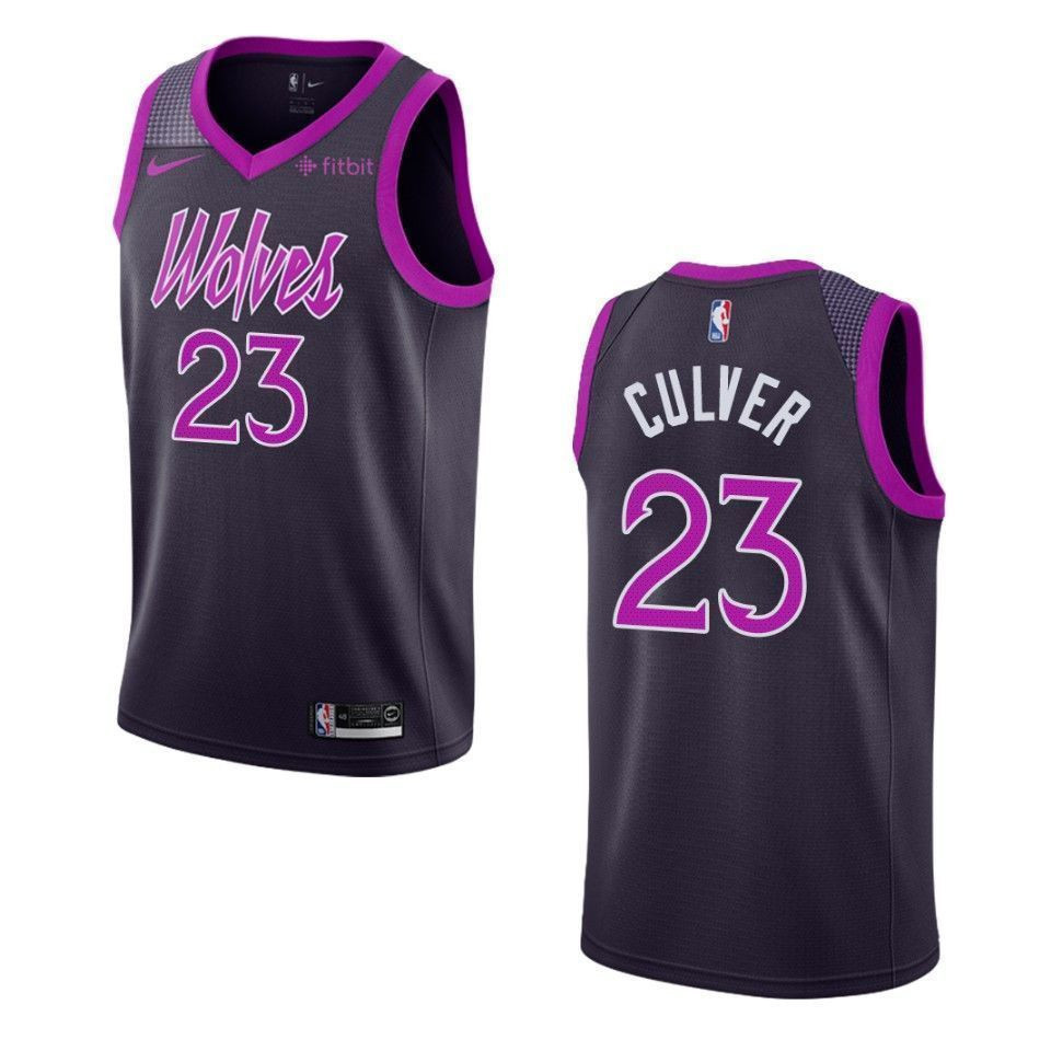 Men's Minnesota Timberwolves 23 Jarrett Culver City Swingman Jersey - Purple