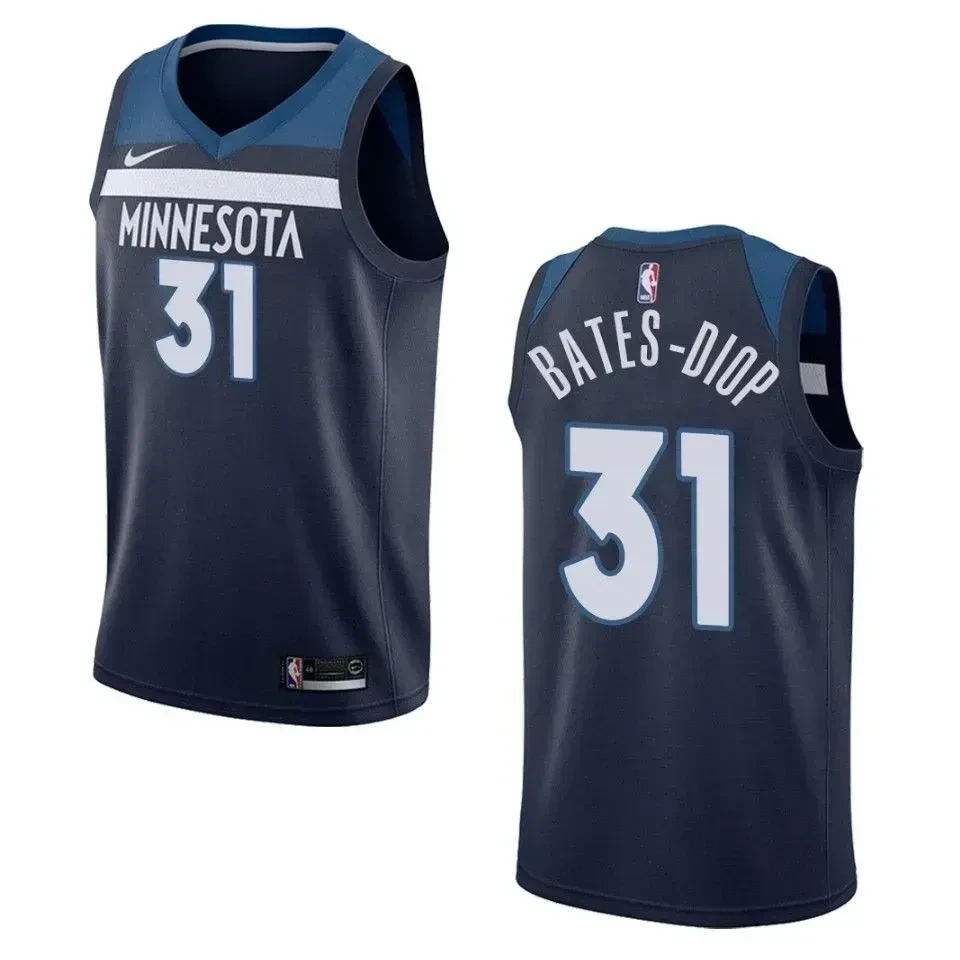 Men's Minnesota Timberwolves 31 Keita Bates-diop Icon Swingman Jersey - Navy