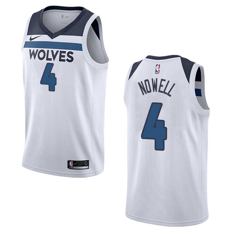 Men's Minnesota Timberwolves 4 Jaylen Nowell Association Swingman Jersey - White