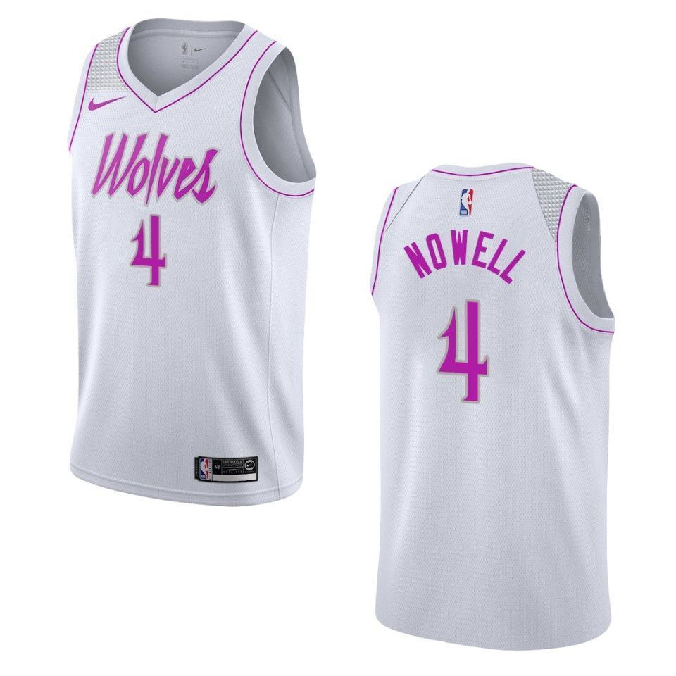 Men's Minnesota Timberwolves 4 Jaylen Nowell Earned Swingman Jersey - White