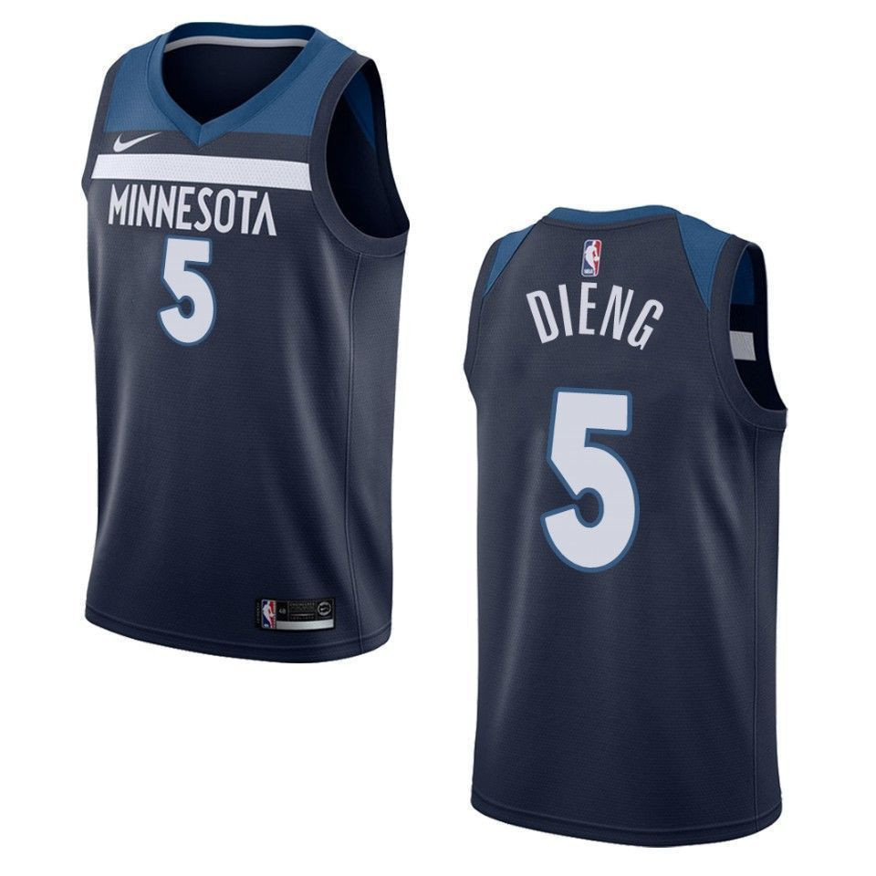Men's Minnesota Timberwolves 5 Gorgui Dieng Icon Swingman Jersey - Navy