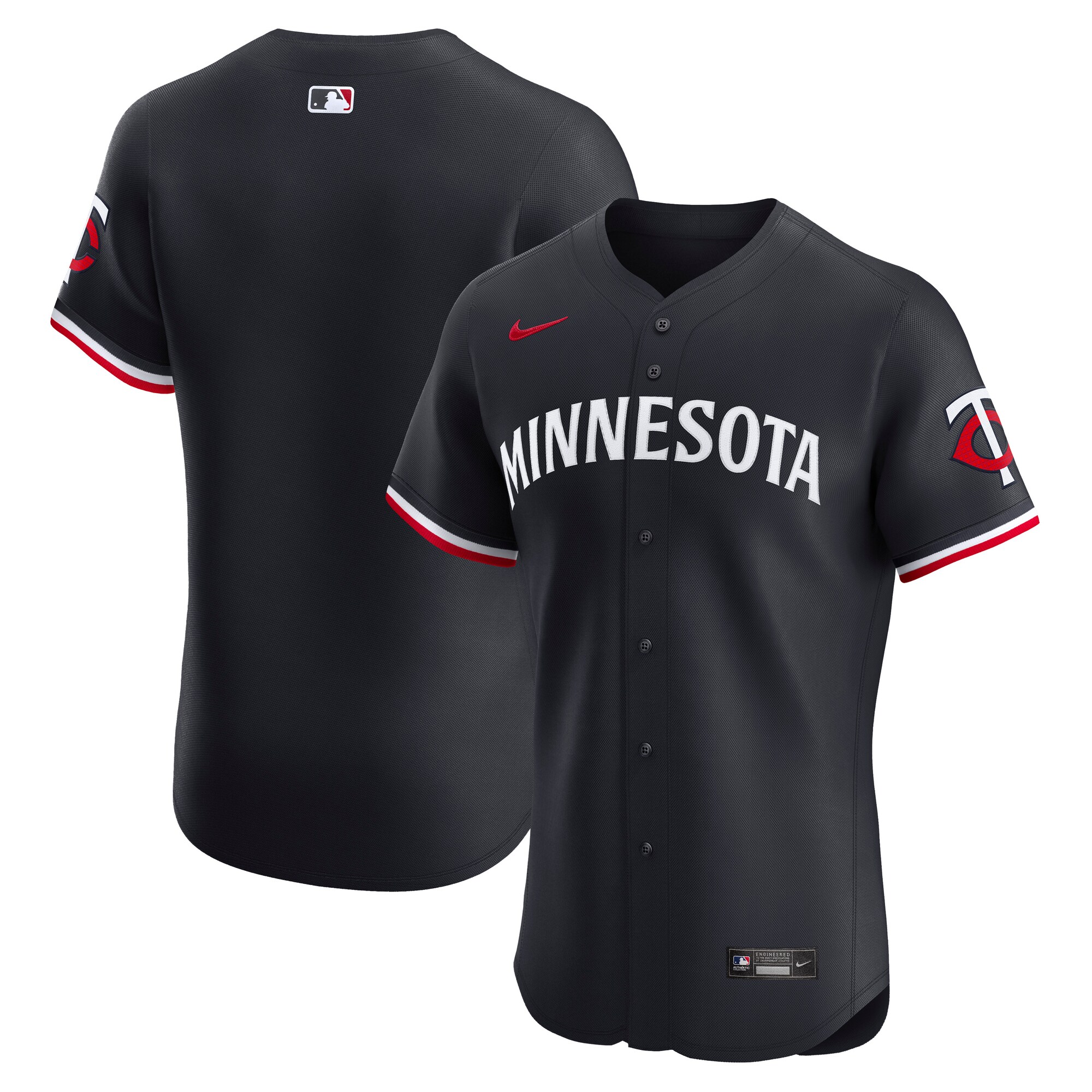 Men's Minnesota Twins Navy Alternate Vapor Premier Elite Patch Jersey