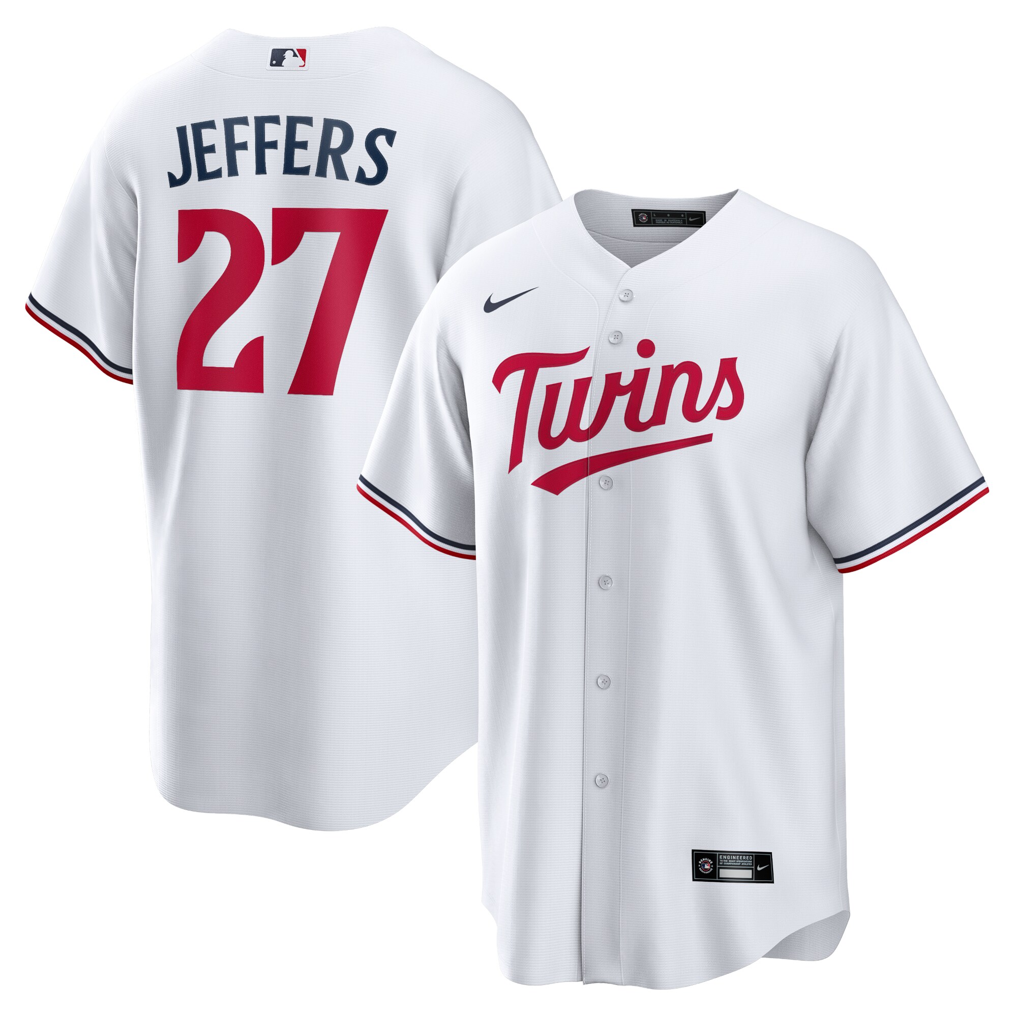 Men's Minnesota Twins Ryan Jeffers White Home Player Jersey