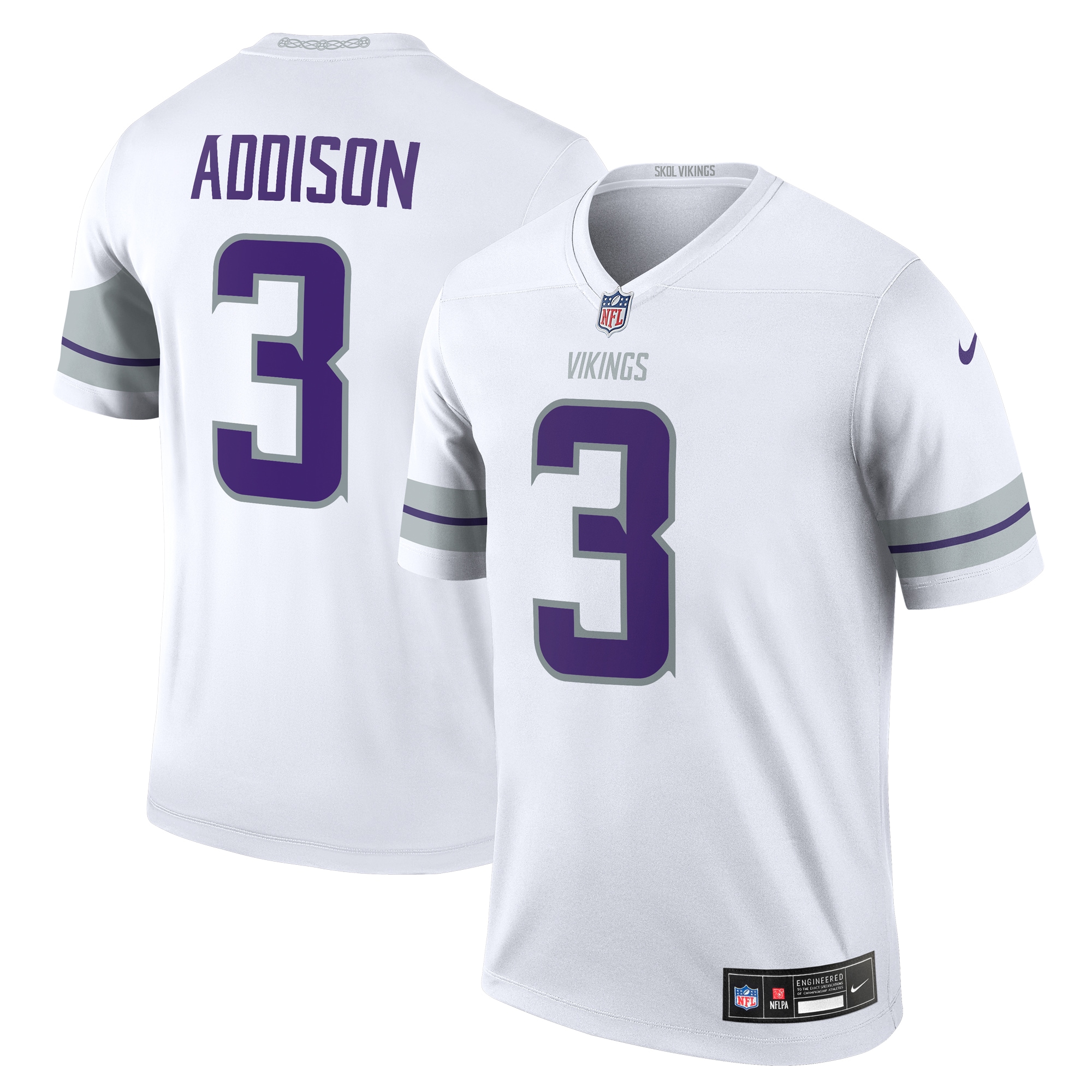 Men's Minnesota Vikings Addison White Alternate Legend Player Performance Top Js6846