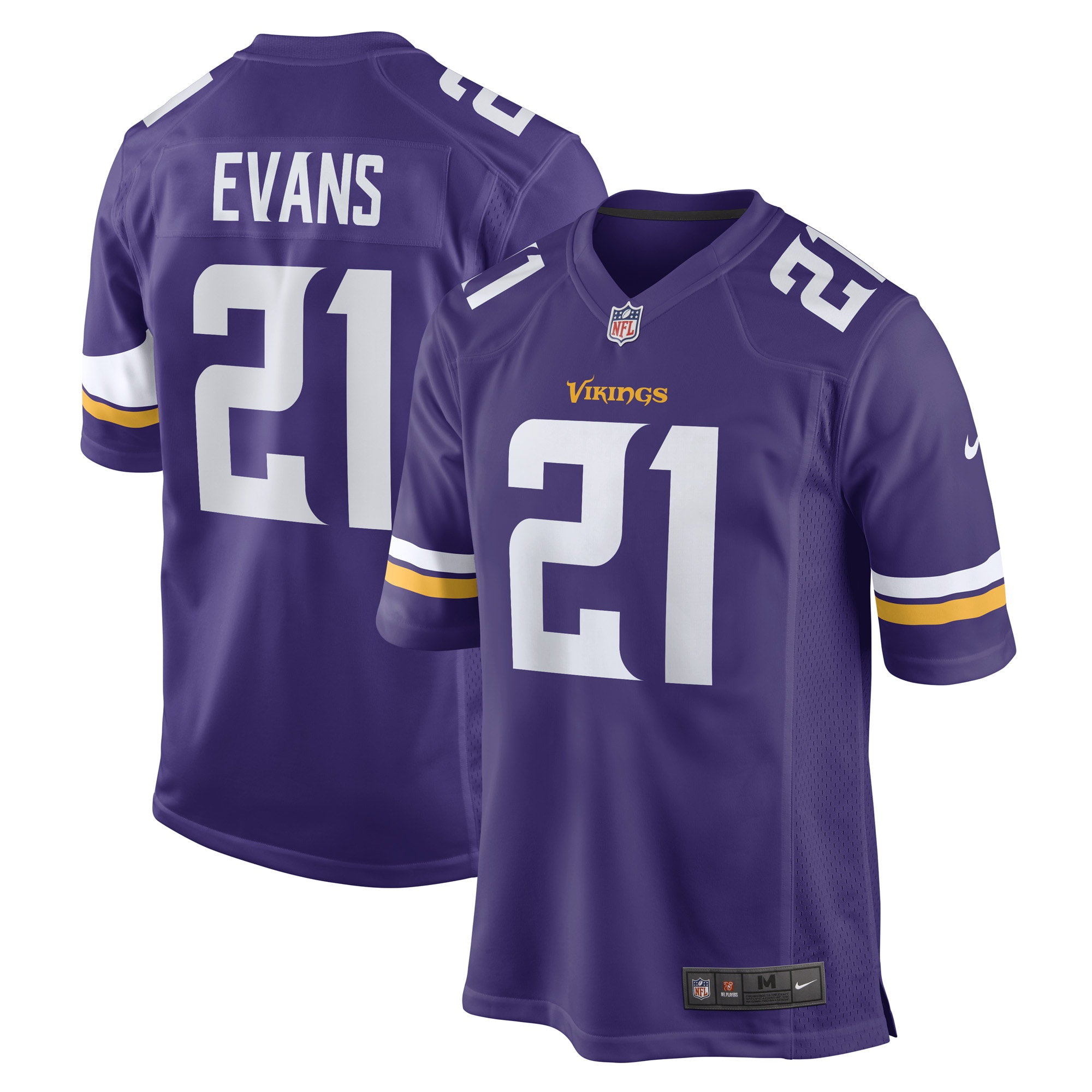 Men's Minnesota Vikings Akayleb Evans Purple Game Player Jersey Js8023