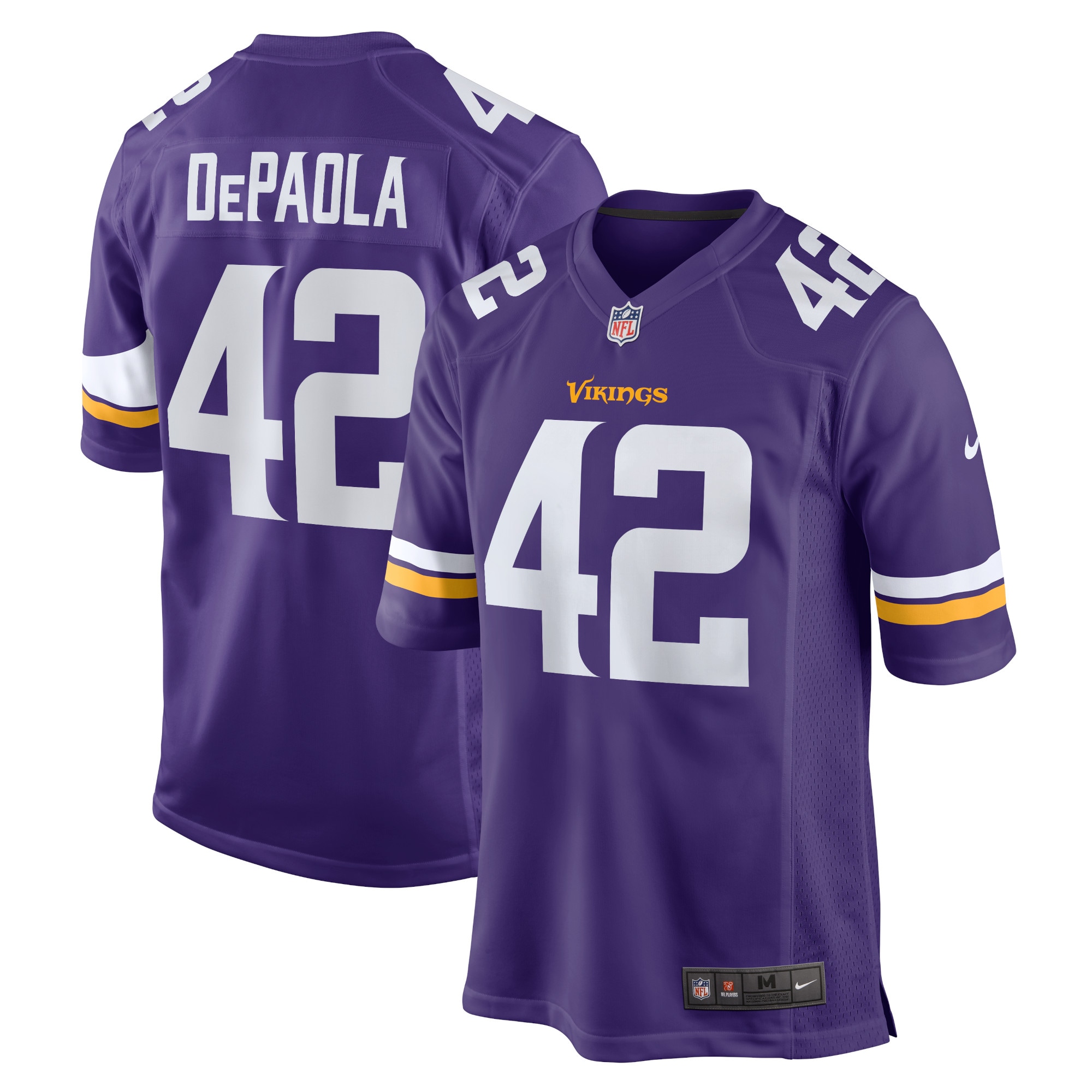 Men's Minnesota Vikings Andrew Depaola Purple Game Jersey Js8311