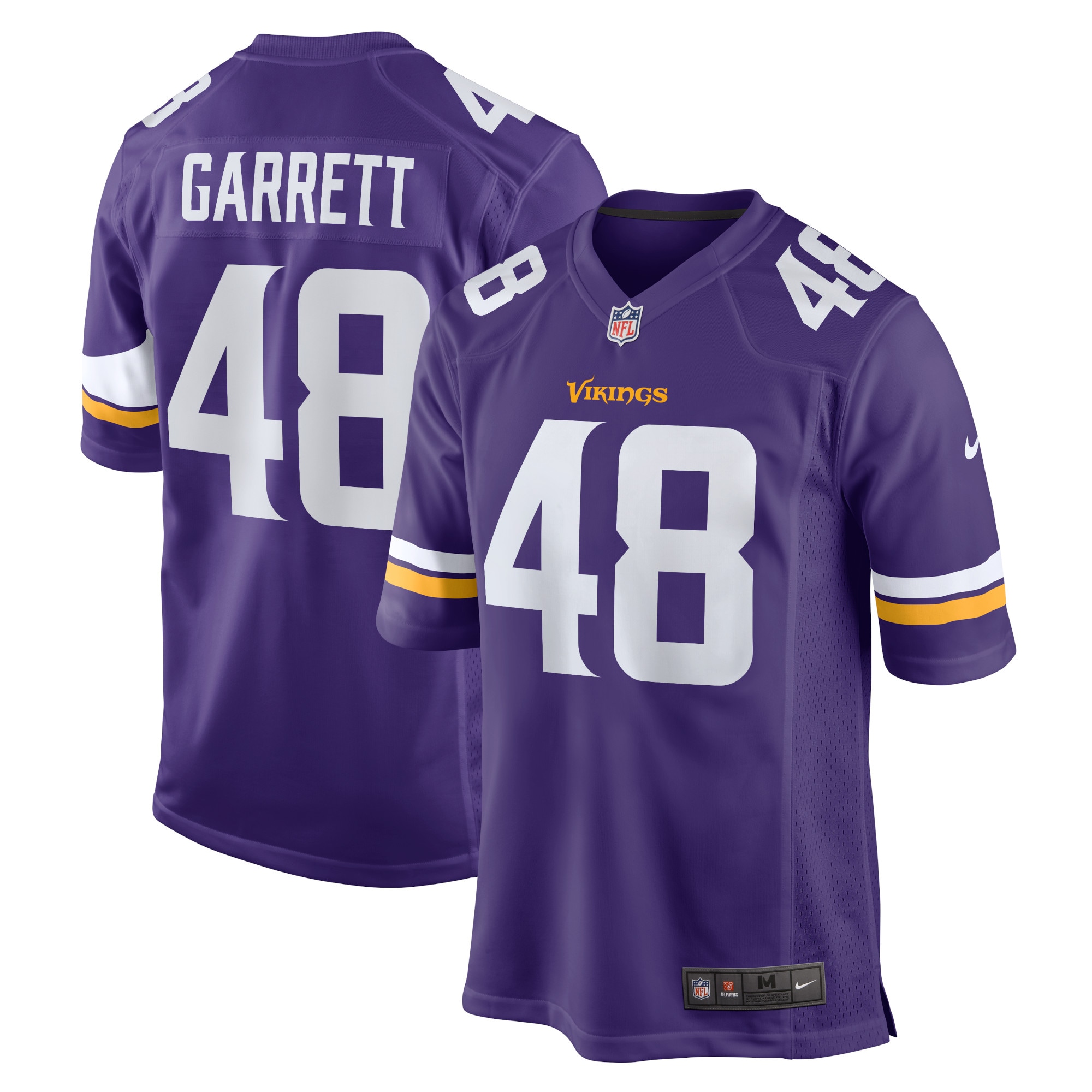 Men's Minnesota Vikings Chris Garrett Purple Home Game Player Jersey Js7568