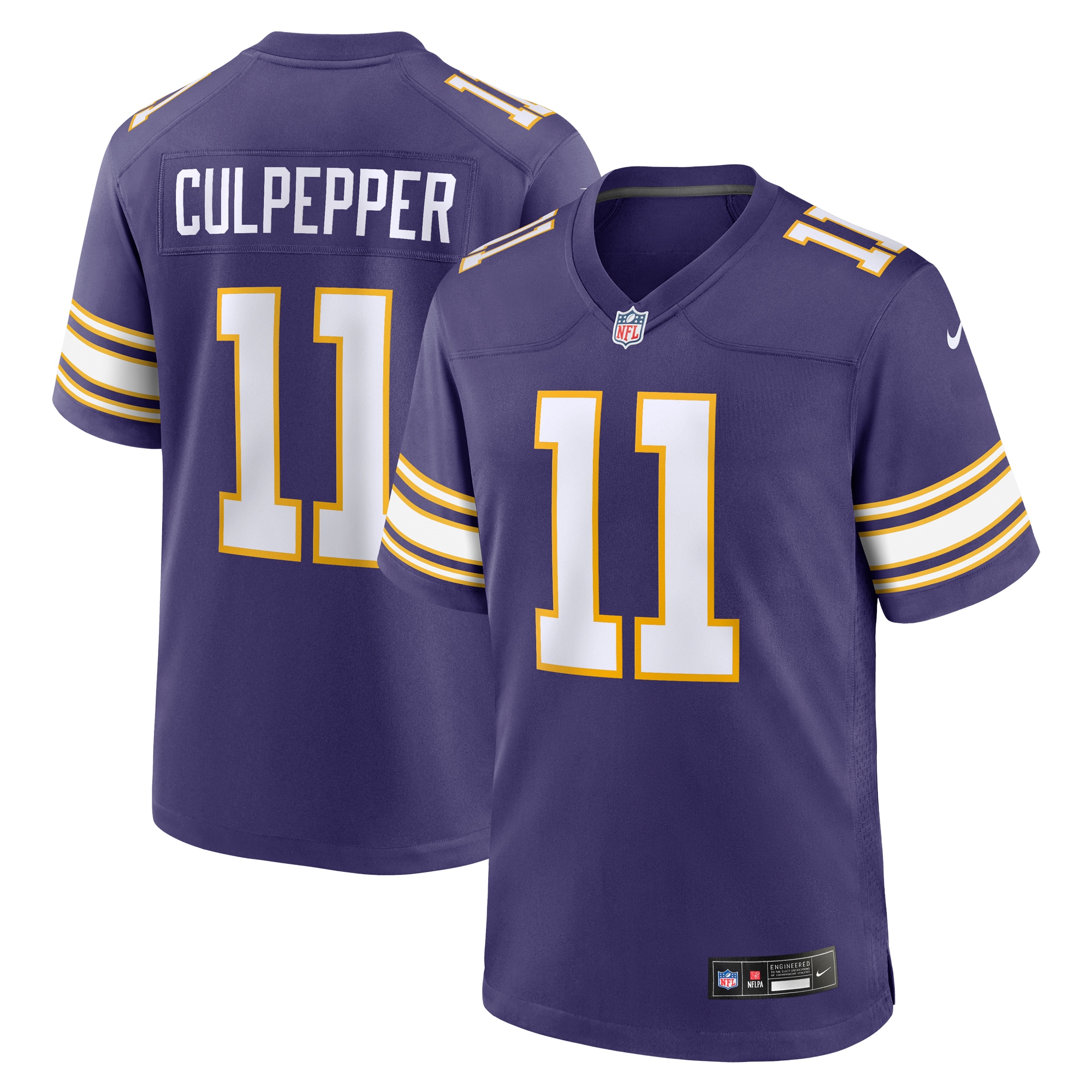 Men's Minnesota Vikings Daunte Culpepper Purple Classic Retired Player Game Jersey Js5542