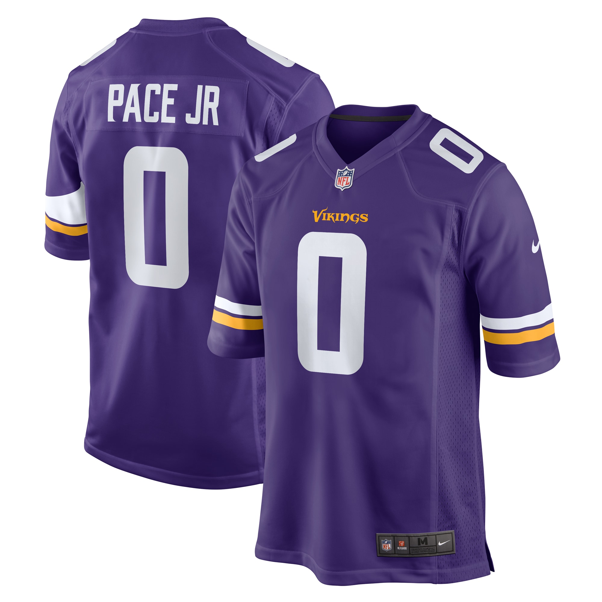 Men's Minnesota Vikings Ivan Pace Jr Purple Game Jersey Js6395