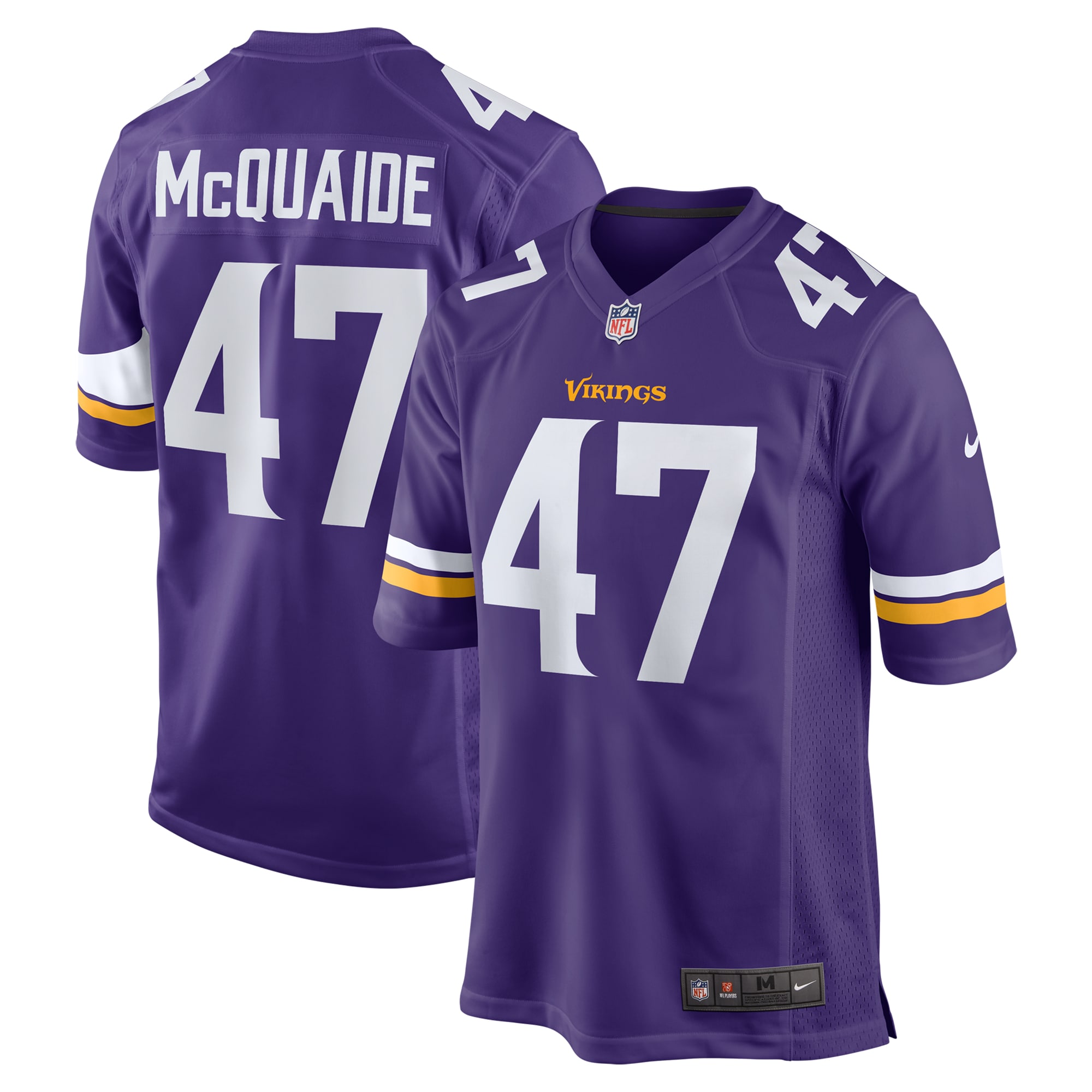 Men's Minnesota Vikings Jake Mcquaide Purple Game Jersey Js5462