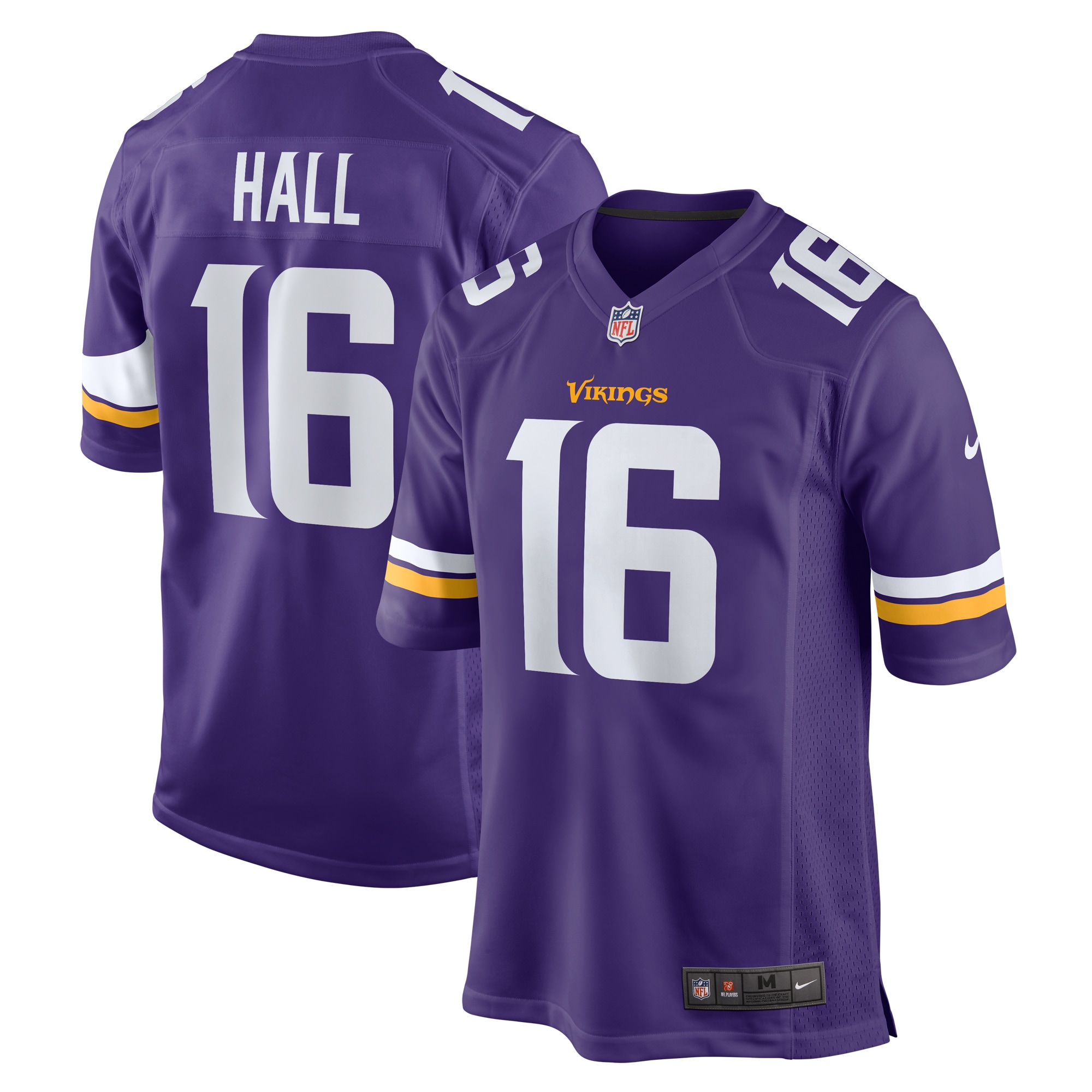 Men's Minnesota Vikings Jaren Hall Purple Game Jersey Js5250