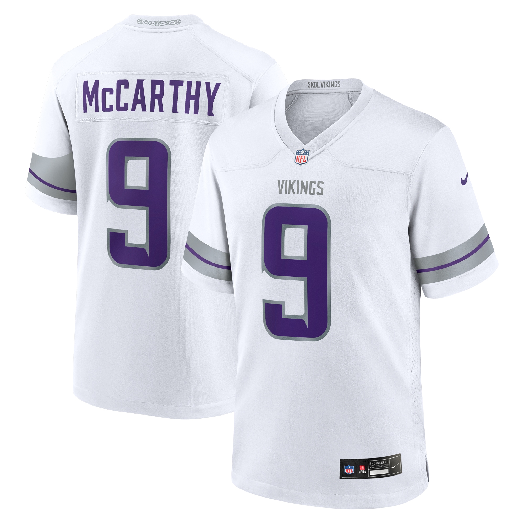 Men's Minnesota Vikings J.j. Mccarthy White Alternate Game Player Jersey Js9431
