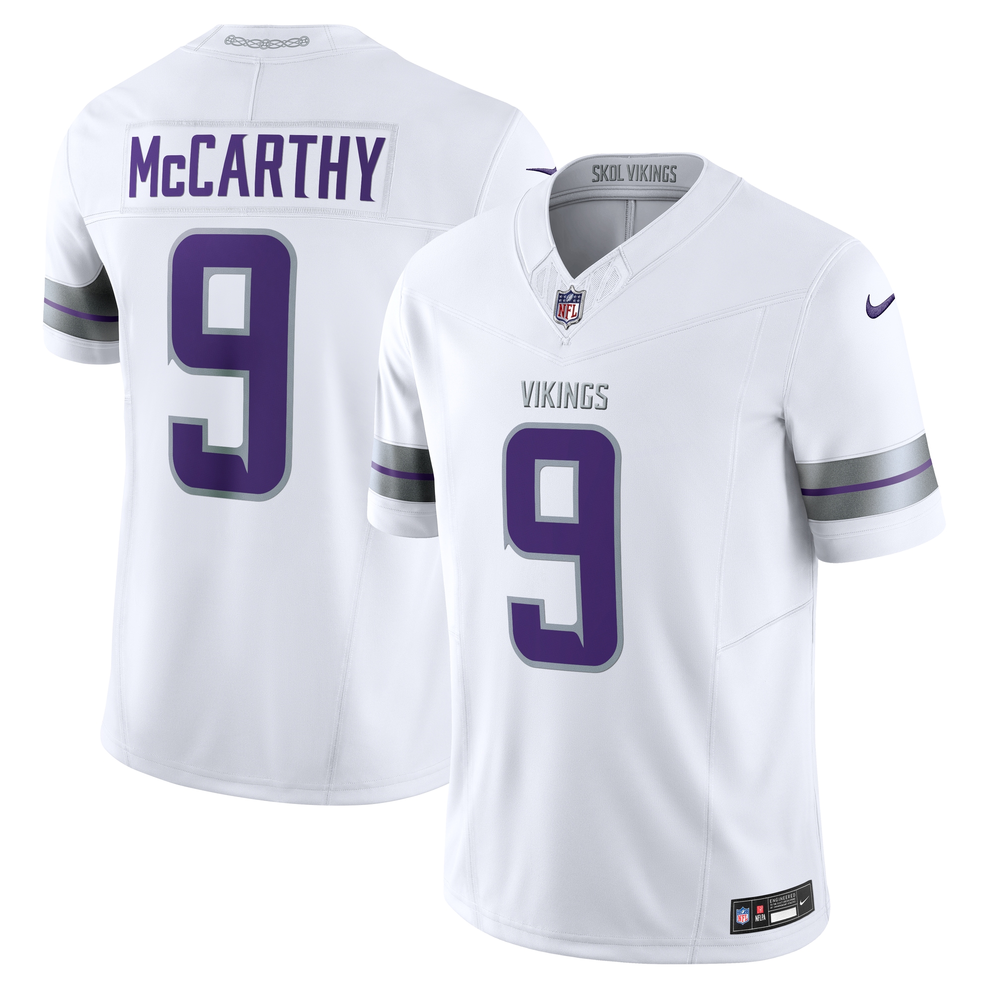 Men's Minnesota Vikings J.j. Mccarthy White Vapor F.u.s.e. Limited Jersey Js6851