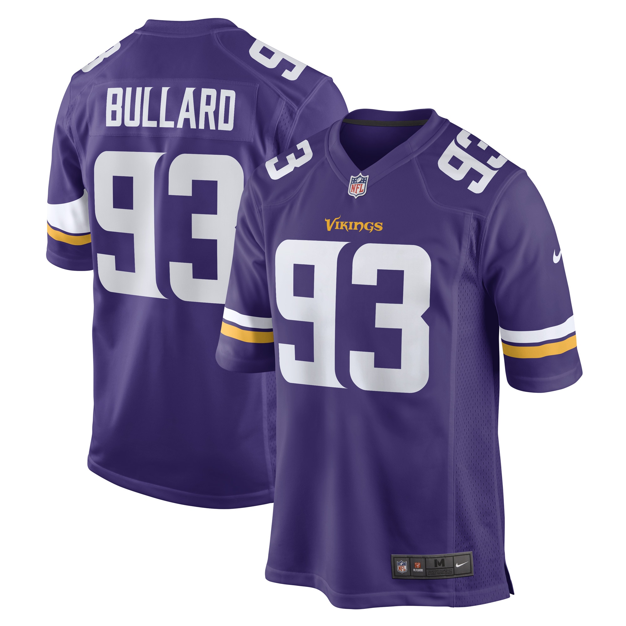 Men's Minnesota Vikings Jonathan Bullard Purple Game Player Jersey Js5719