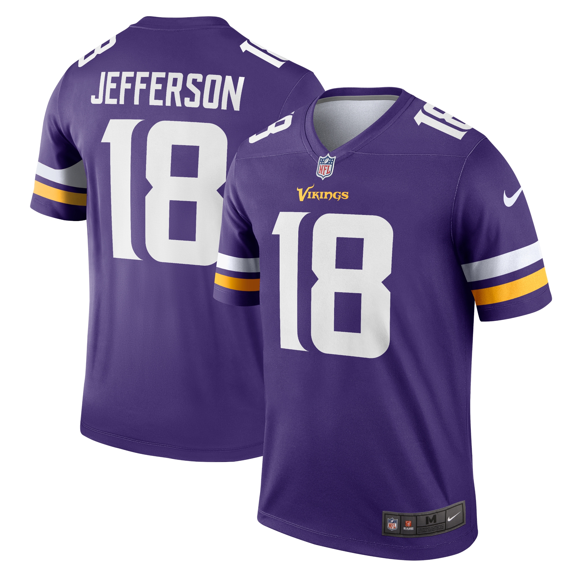 Men's Minnesota Vikings Justin Jefferson Purple Alternate Legend Player Performance Top Js4896