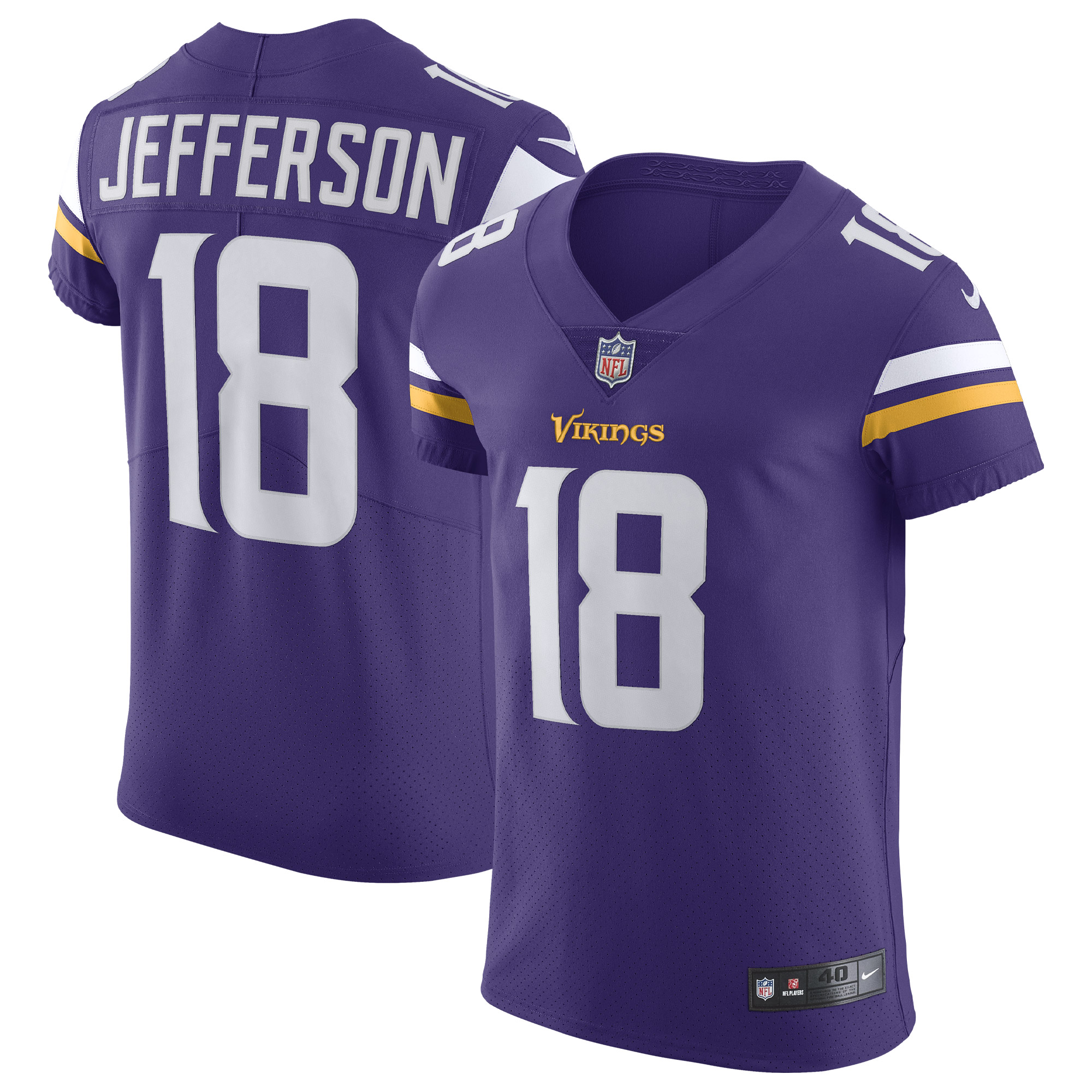 Men's Minnesota Vikings Justin Jefferson Purple Home Vapor Elite Jersey Js1776