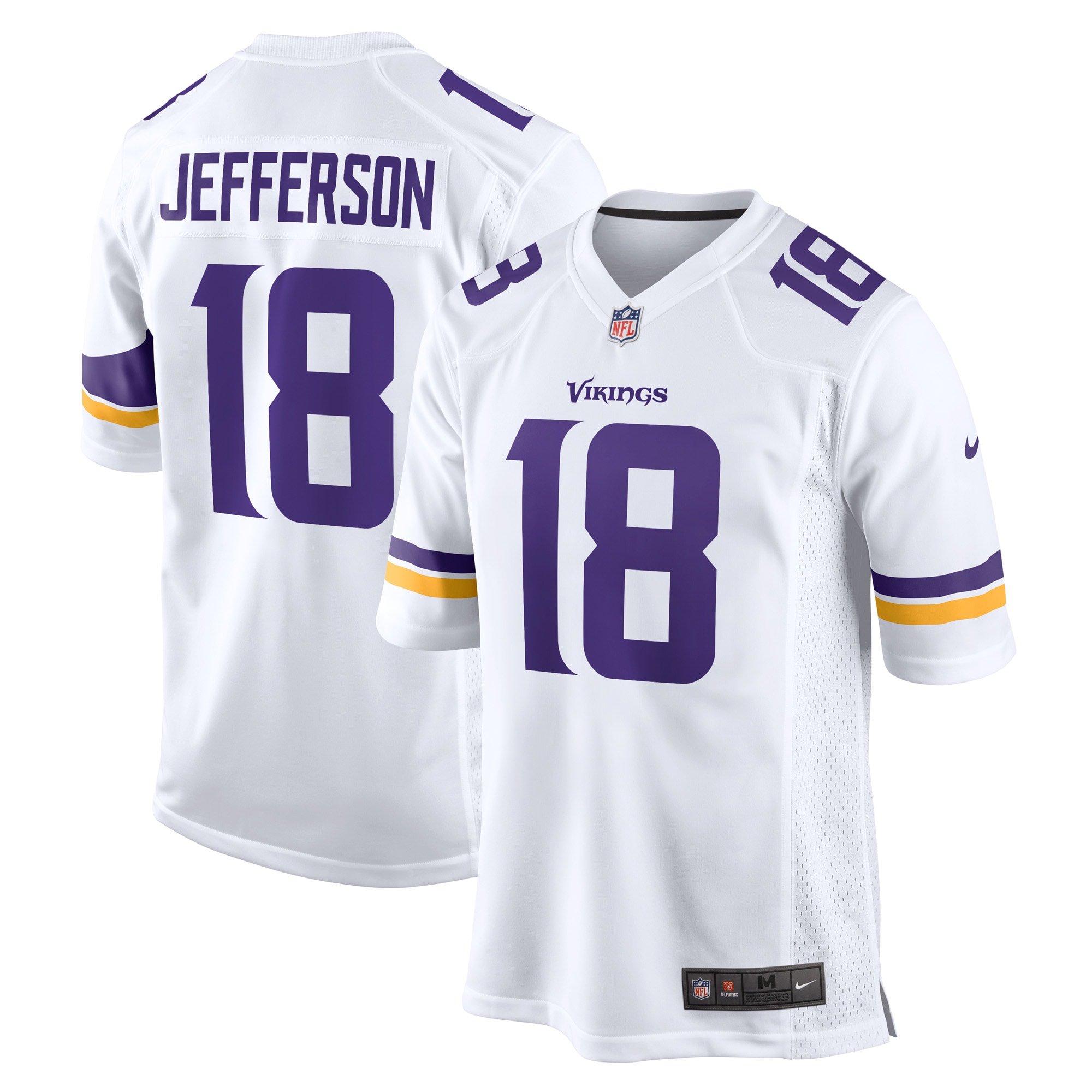 Men's Minnesota Vikings Justin Jefferson White Game Player Jersey Js9750