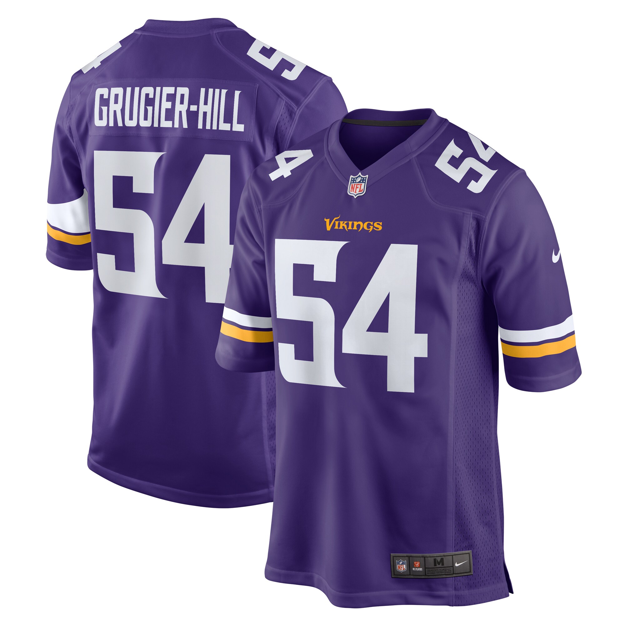 Men's Minnesota Vikings Kamu Grugier-hill Purple Game Jersey Js8365