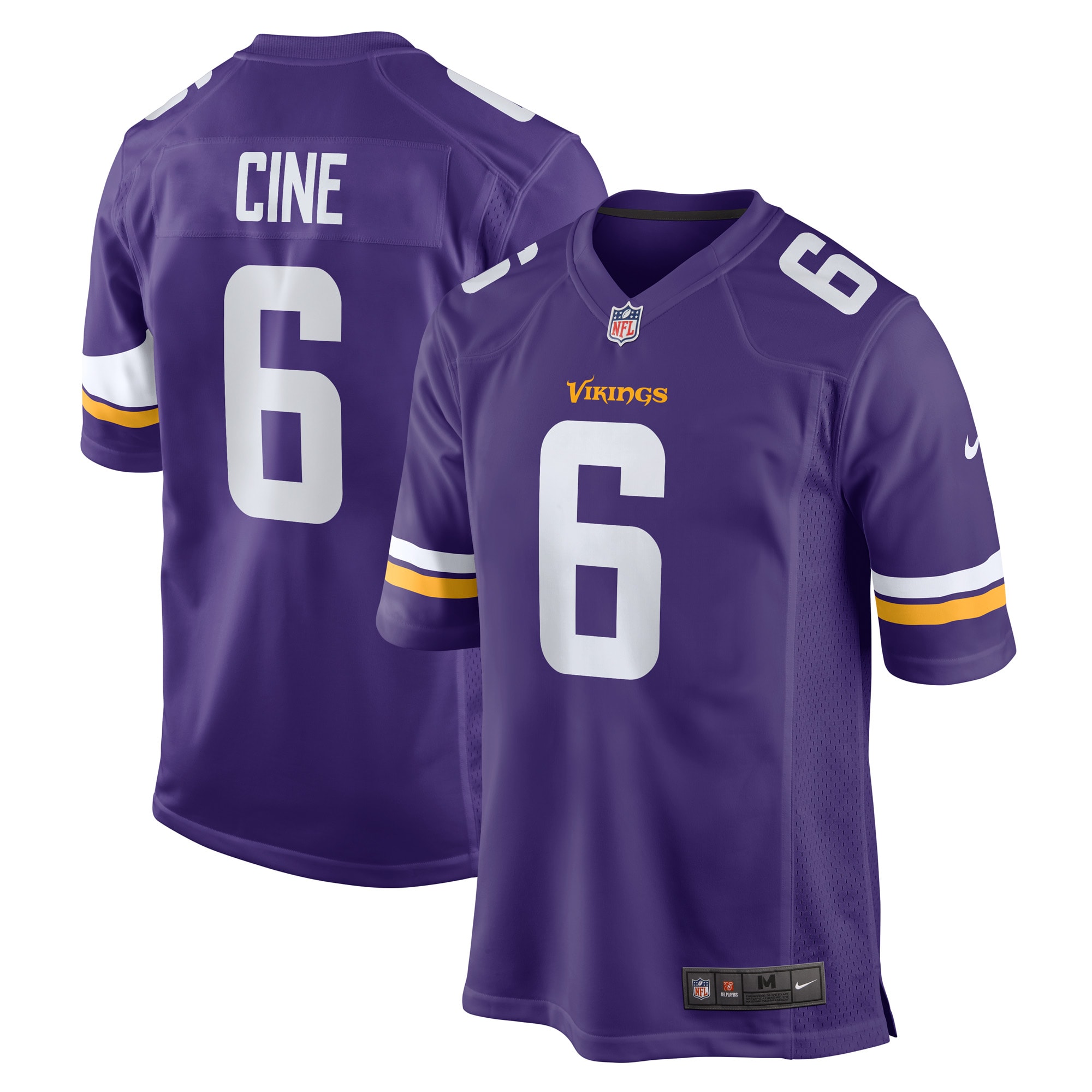 Men's Minnesota Vikings Lewis Cine Purple Game Player Jersey Js6390