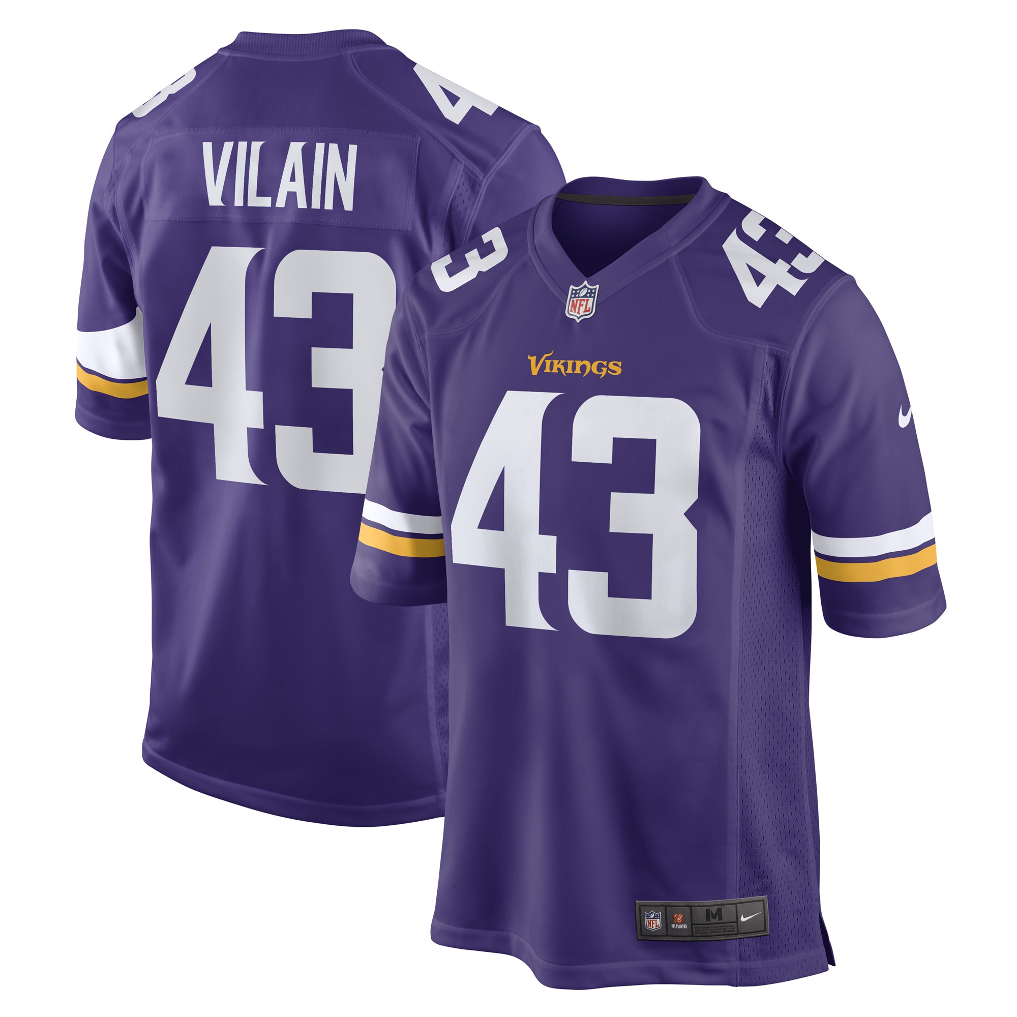 Men's Minnesota Vikings Luiji Vilain Purple Game Player Jersey Js1154