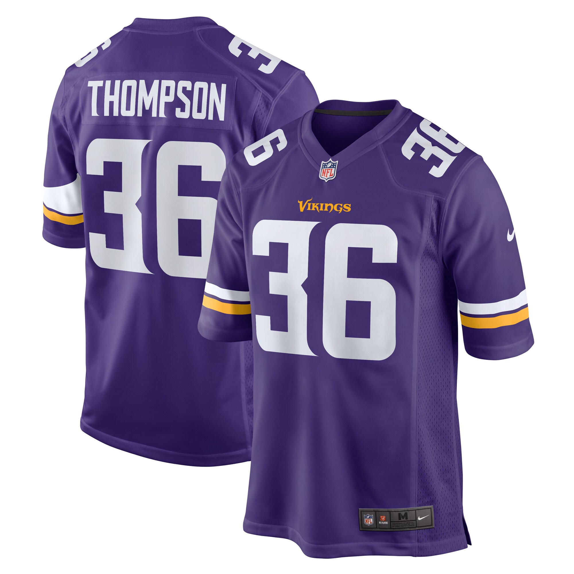 Men's Minnesota Vikings Najee Thompson Purple Game Jersey Js5088
