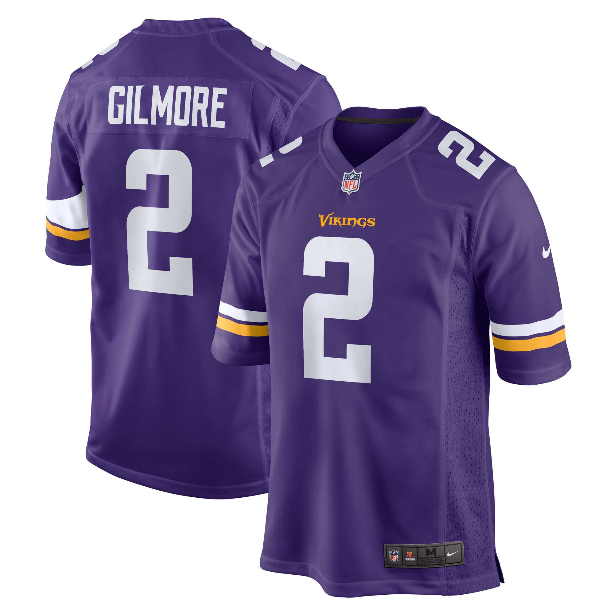 Men's Minnesota Vikings Stephon Gilmore Purple Game Jersey Js7410
