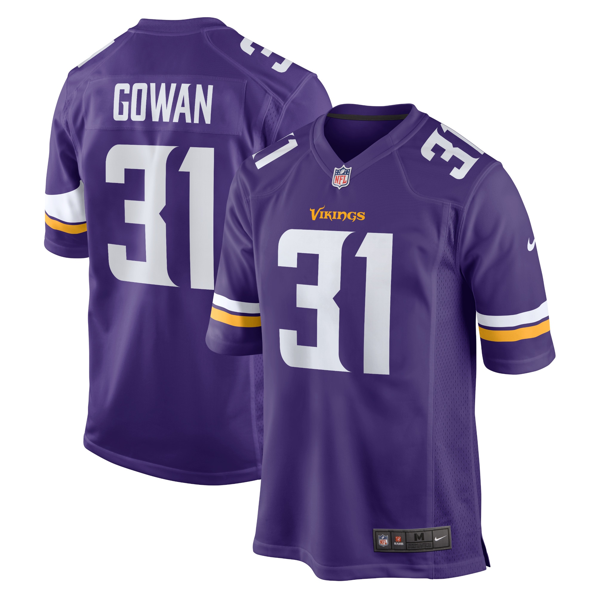 Men's Minnesota Vikings Tay Gowan Purple Home Game Player Jersey Js4553