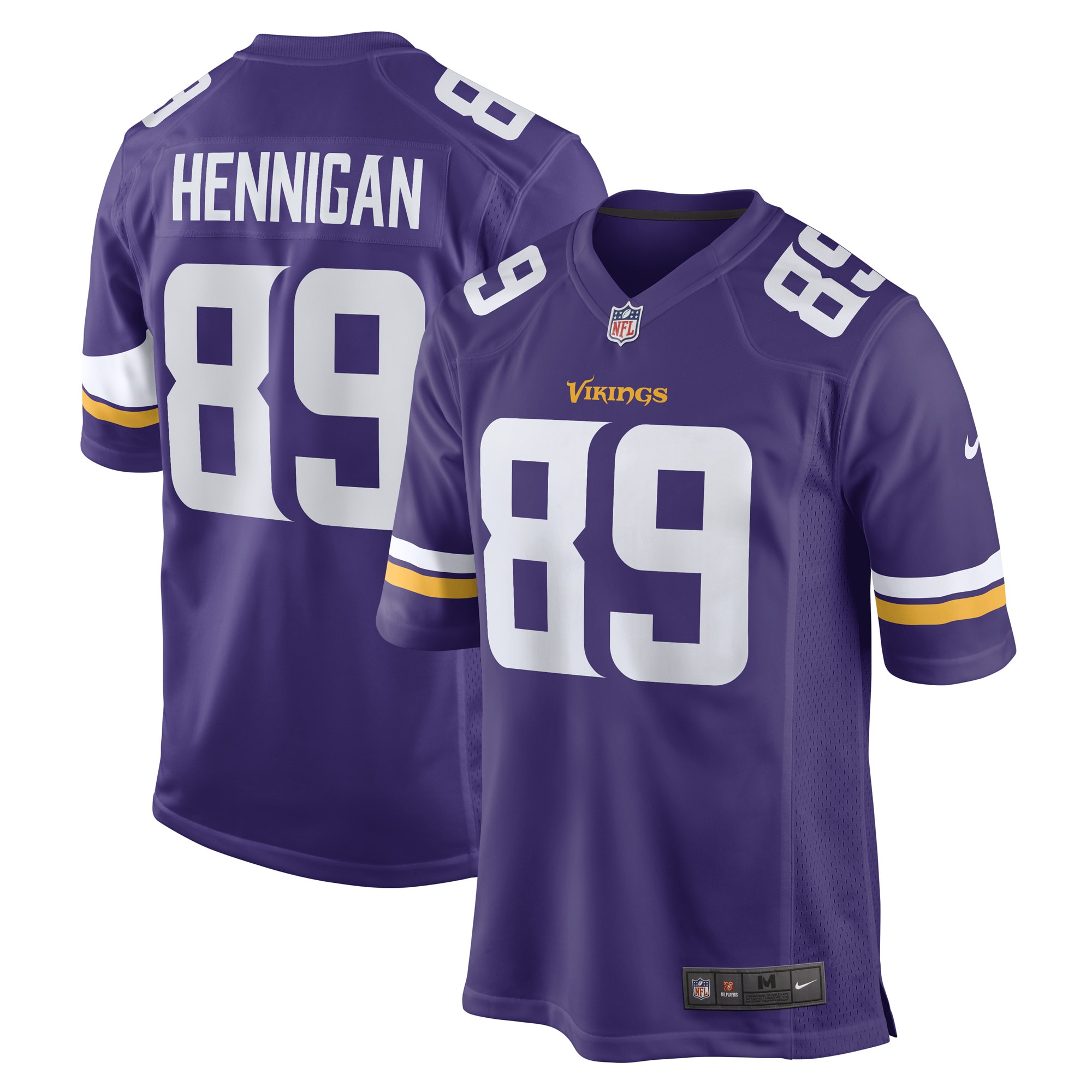 Men's Minnesota Vikings Thomas Hennigan Purple Game Player Jersey Js2285