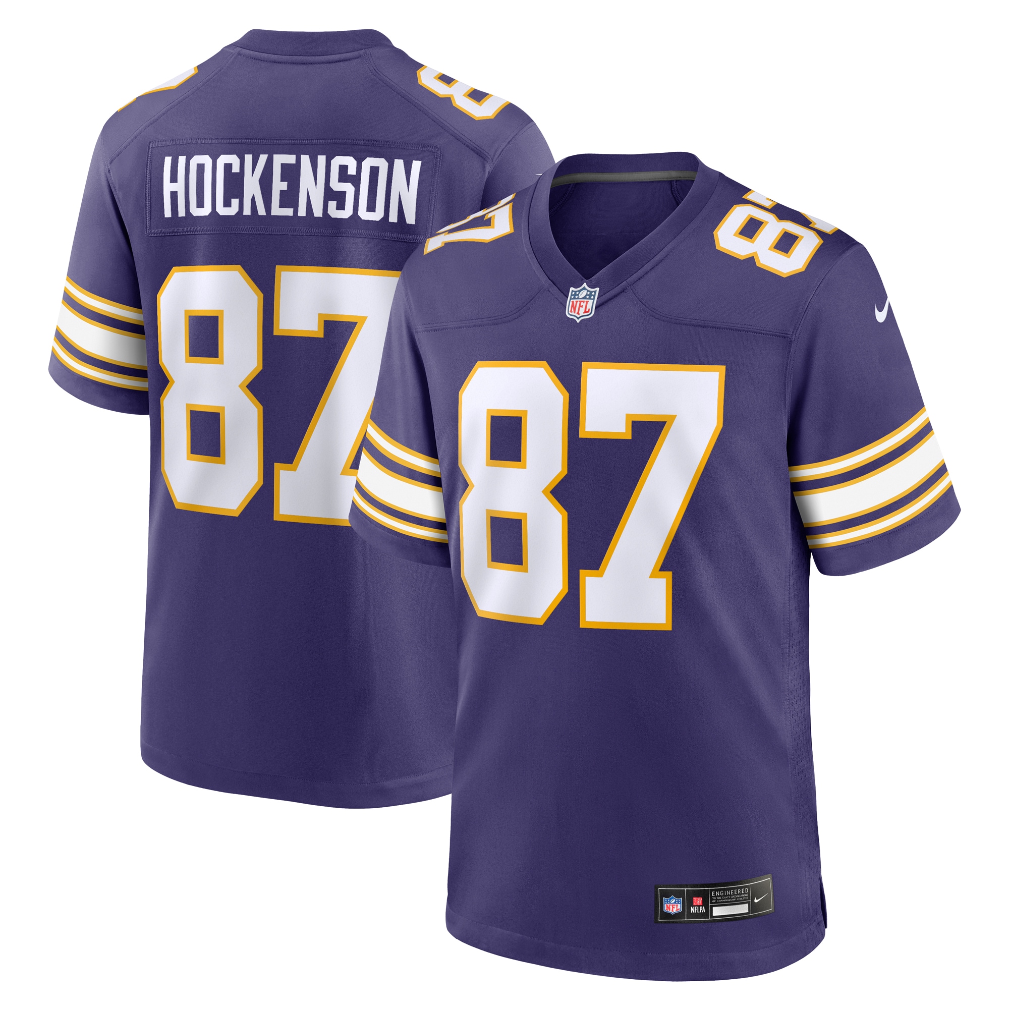 Men's Minnesota Vikings T.j. Hockenson Purple Classic Player Game Jersey Js2873