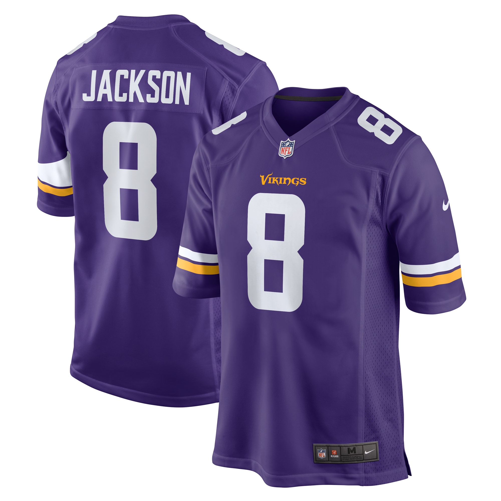 Men's Minnesota Vikings Trishton Jackson Purple Game Jersey Js6654