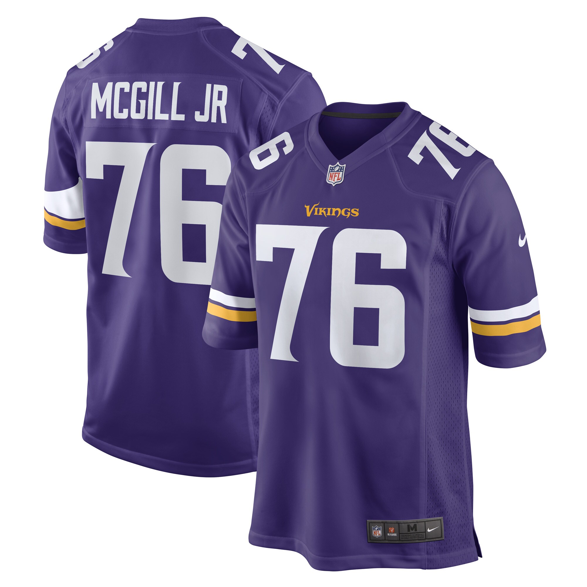 Men's Minnesota Vikings T.y. Mcgill Jr. Purple Game Player Jersey Js1592