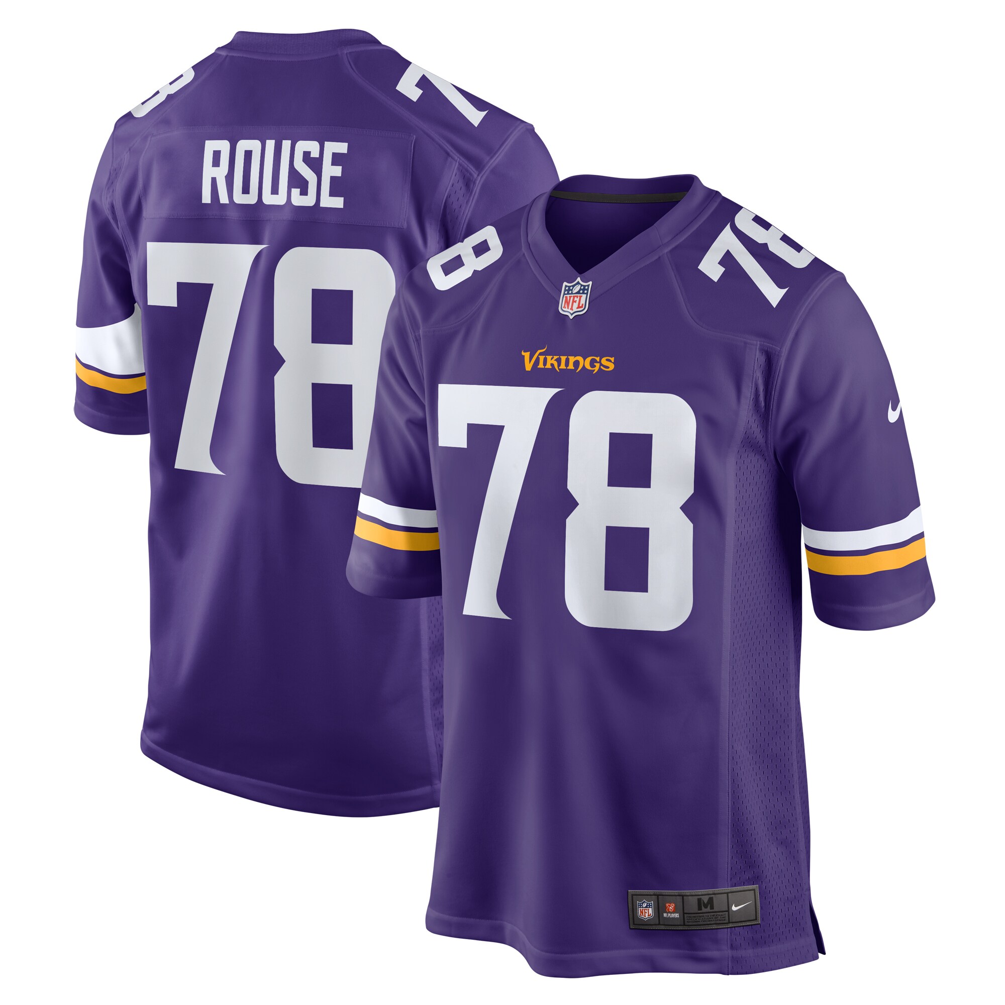 Men's Minnesota Vikings Walter Rouse Purple Game Jersey Js2327