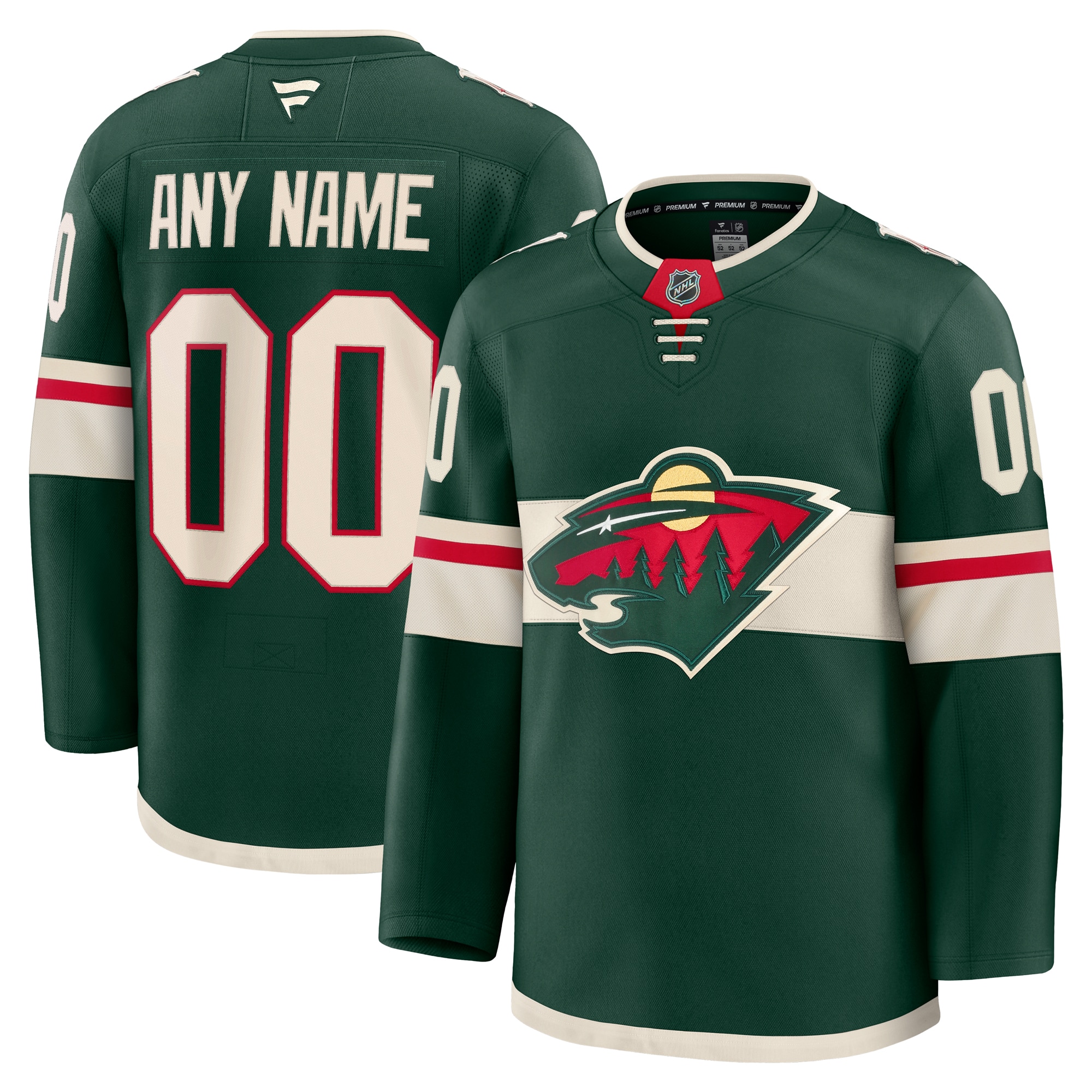 Men's Minnesota Wild Green Home Premium Custom Jersey
