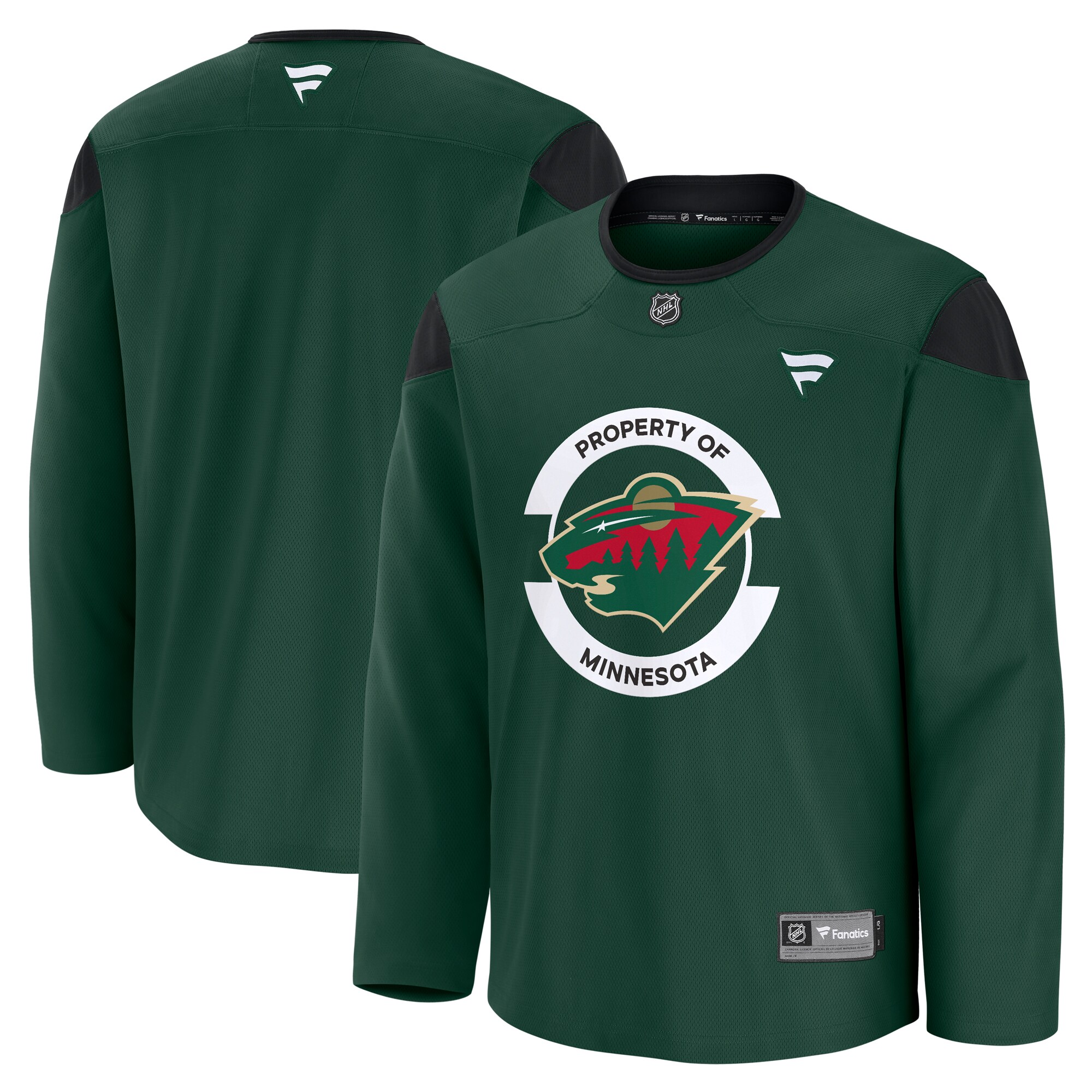 Men's Minnesota Wild Green Team Practice Jersey