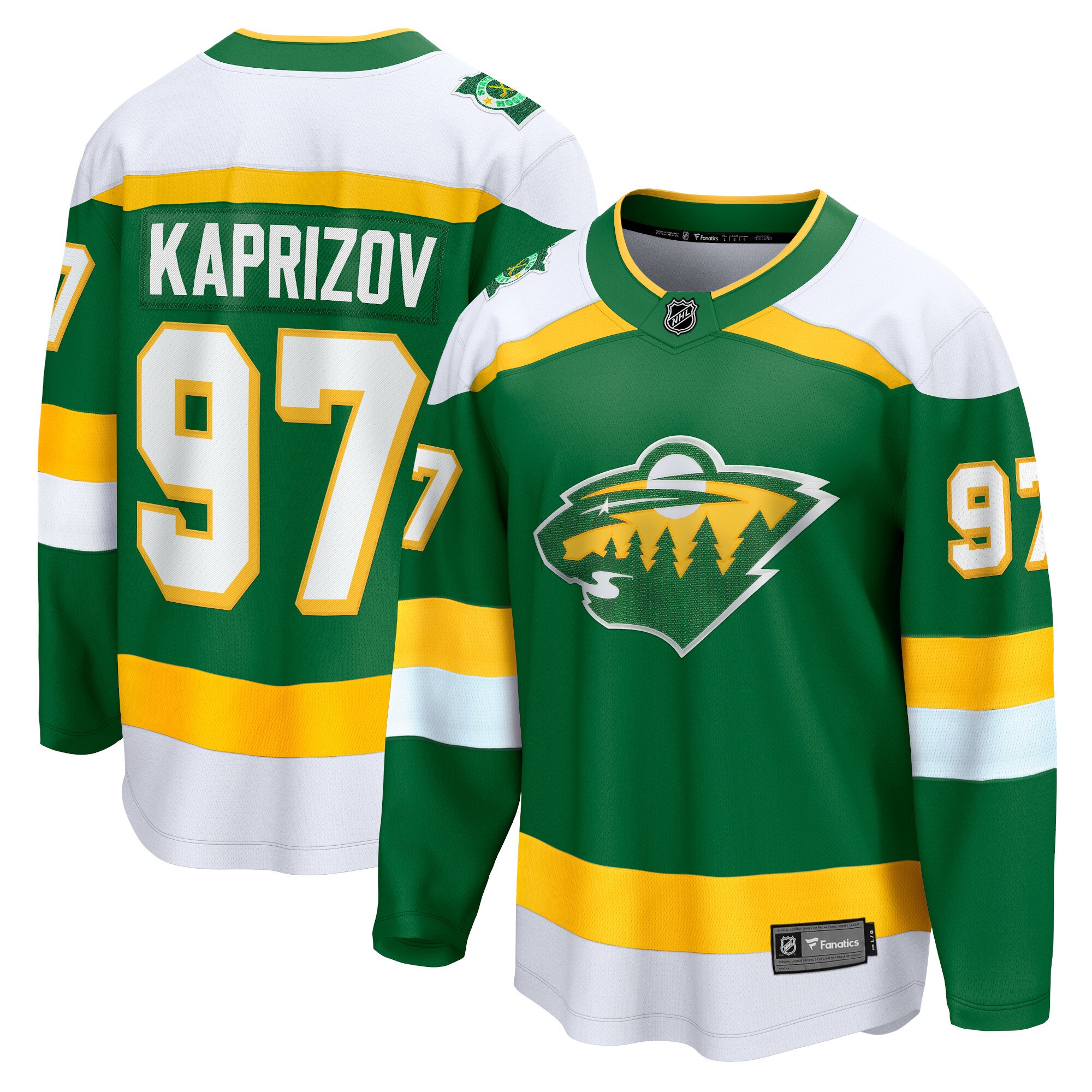 Men's Minnesota Wild Kirill Kaprizov Green Alternate Premier Breakaway Player Jersey
