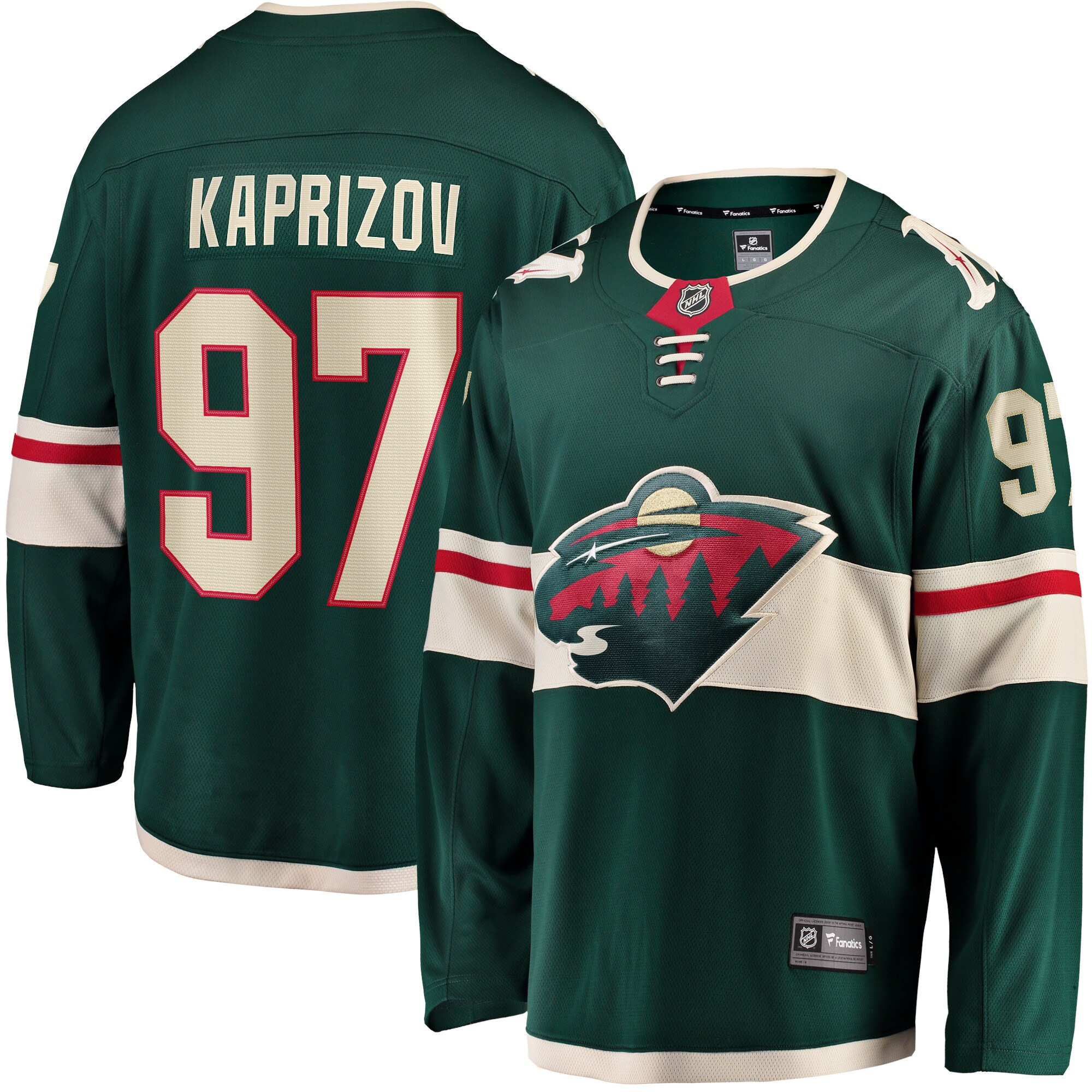 Men's Minnesota Wild Kirill Kaprizov Green Home Breakaway Jersey