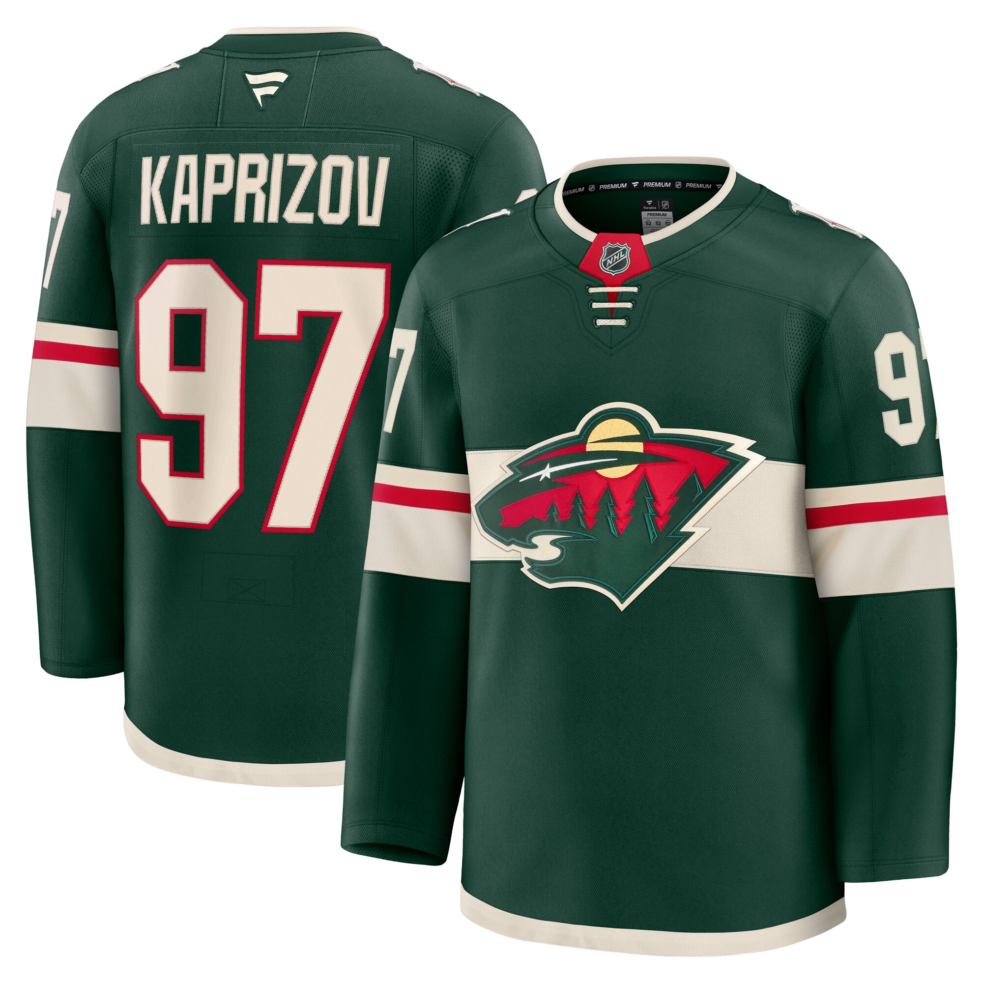 Men's Minnesota Wild Kirill Kaprizov Green Home Premium Jersey