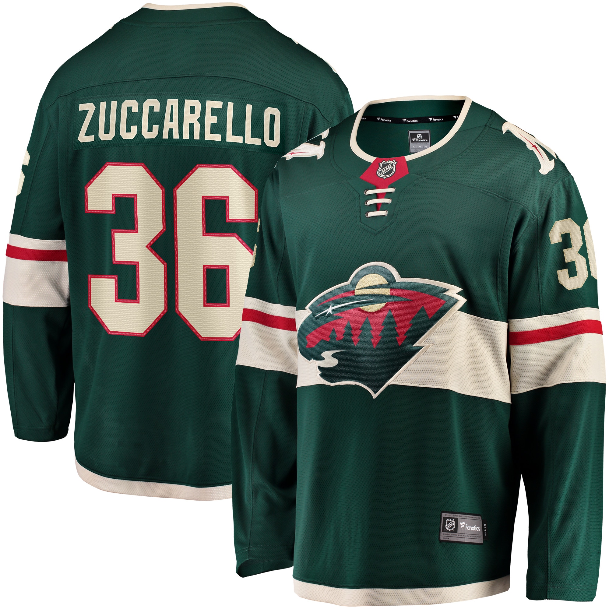 Men's Minnesota Wild Mats Zuccarello Green Team Color Breakaway Player Jersey