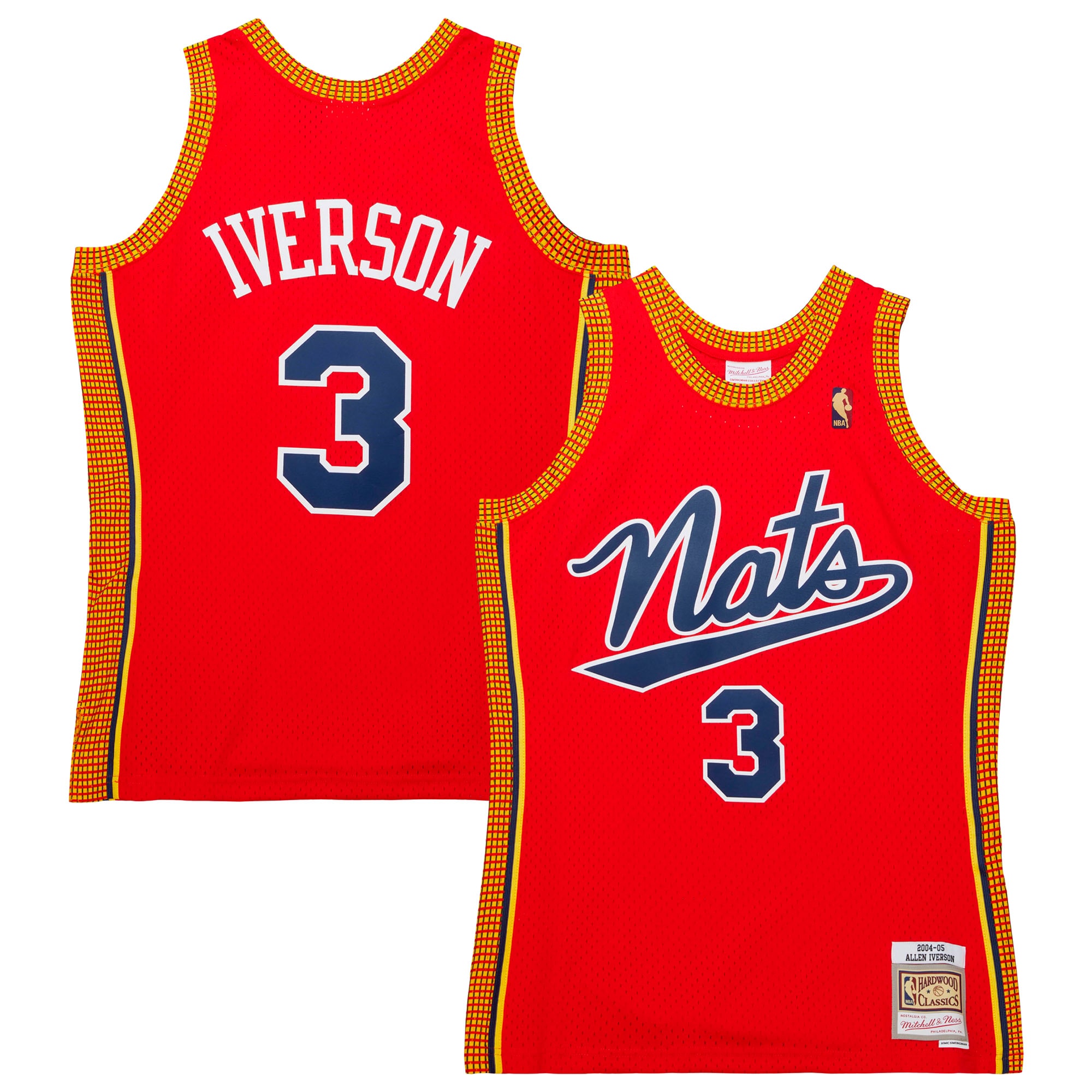 Men's Mitchell & Ness Allen Iverson Red Philadelphia 76ers 2004/05 Hardwood Classics Swingman Jersey