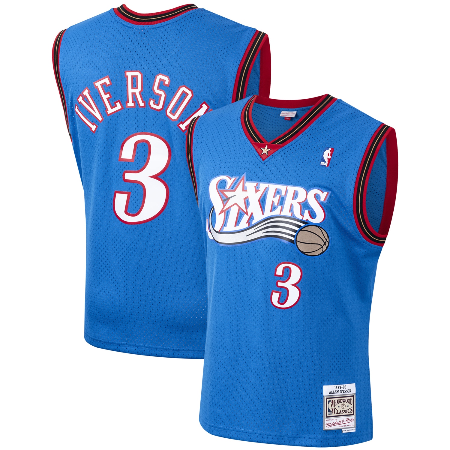 Men's Mitchell & Ness Allen Iverson Royal Philadelphia 76ers Hardwood Classics 2000-01 Swingman Jersey