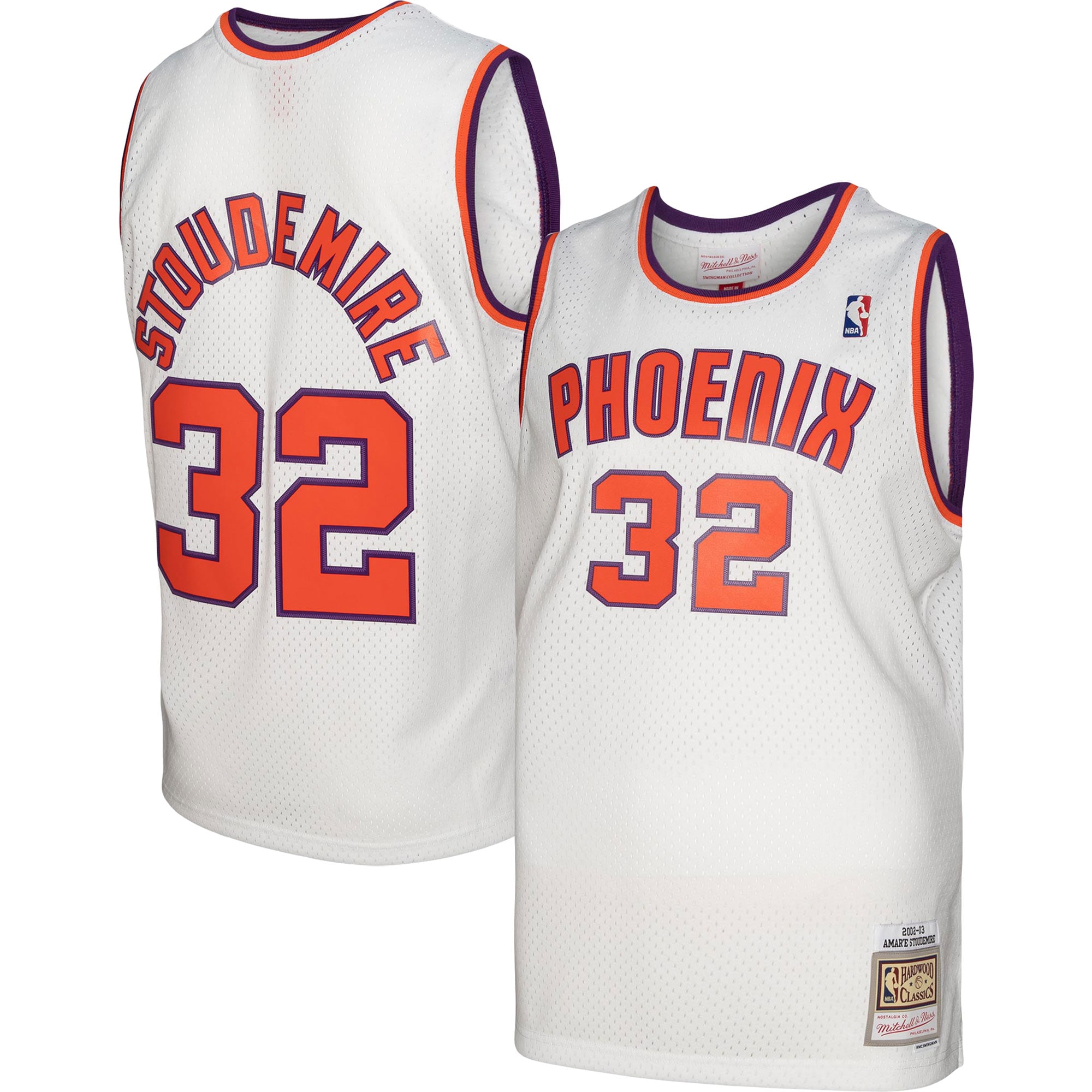Men's Mitchell & Ness Amar'e Stoudemire White Phoenix Suns 2002/03 Hardwood Classics Swingman Jersey