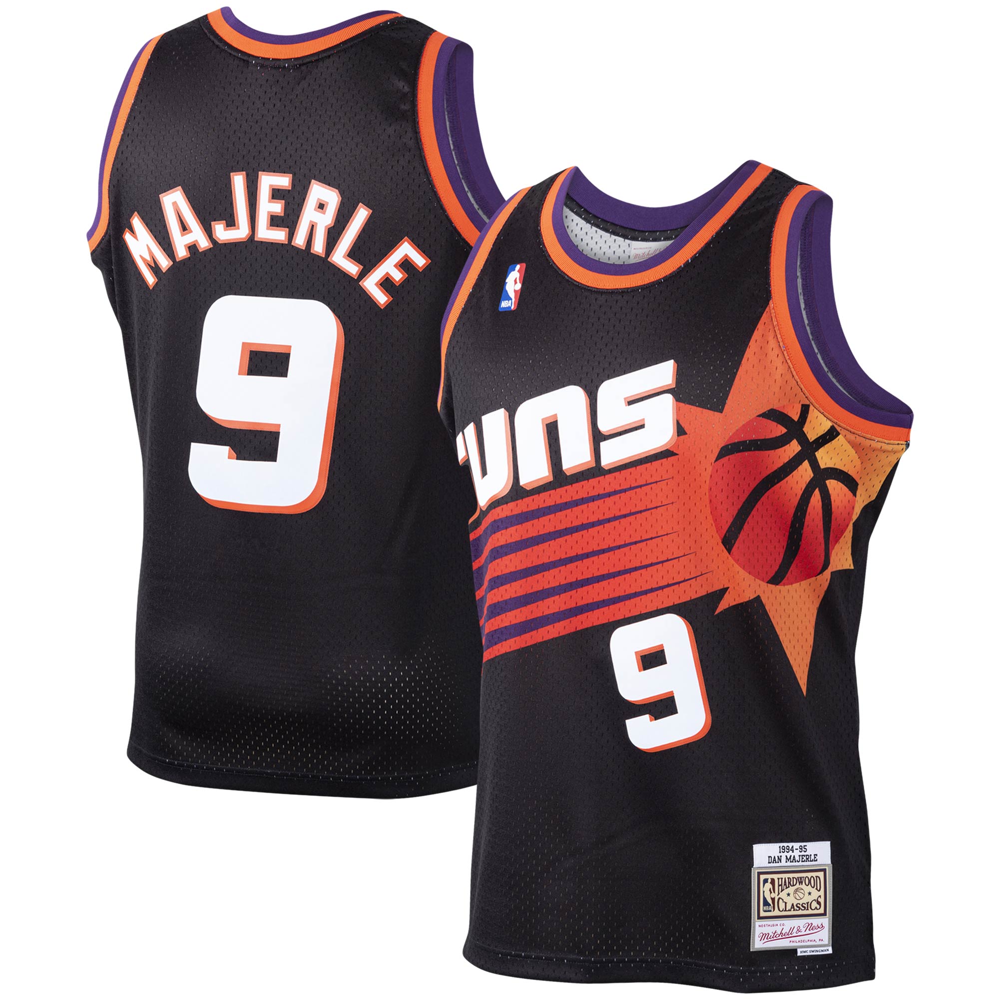 Men's Mitchell & Ness Dan Majerle Black Phoenix Suns 1994-95 Hardwood Classics Swingman Player Jersey