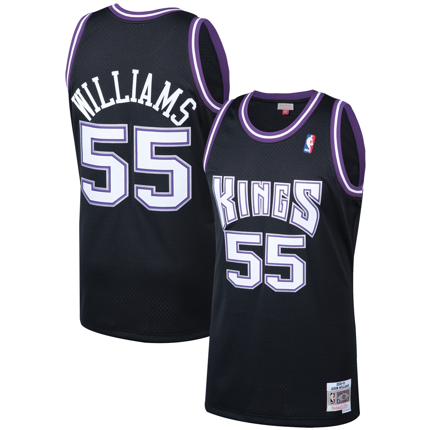 Men's Mitchell & Ness Jason Williams Black Sacramento Kings 2000-01 Hardwood Classics Swingman Player Jersey