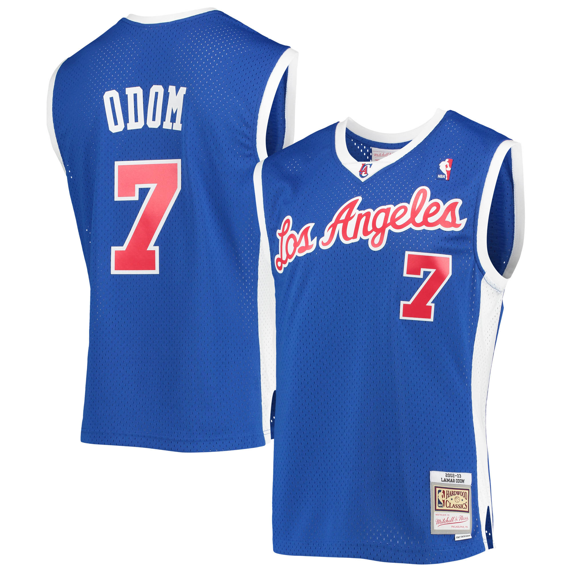 Men's Mitchell & Ness Lamar Odom Royal La Clippers 2002-03 Hardwood Classics Swingman Jersey