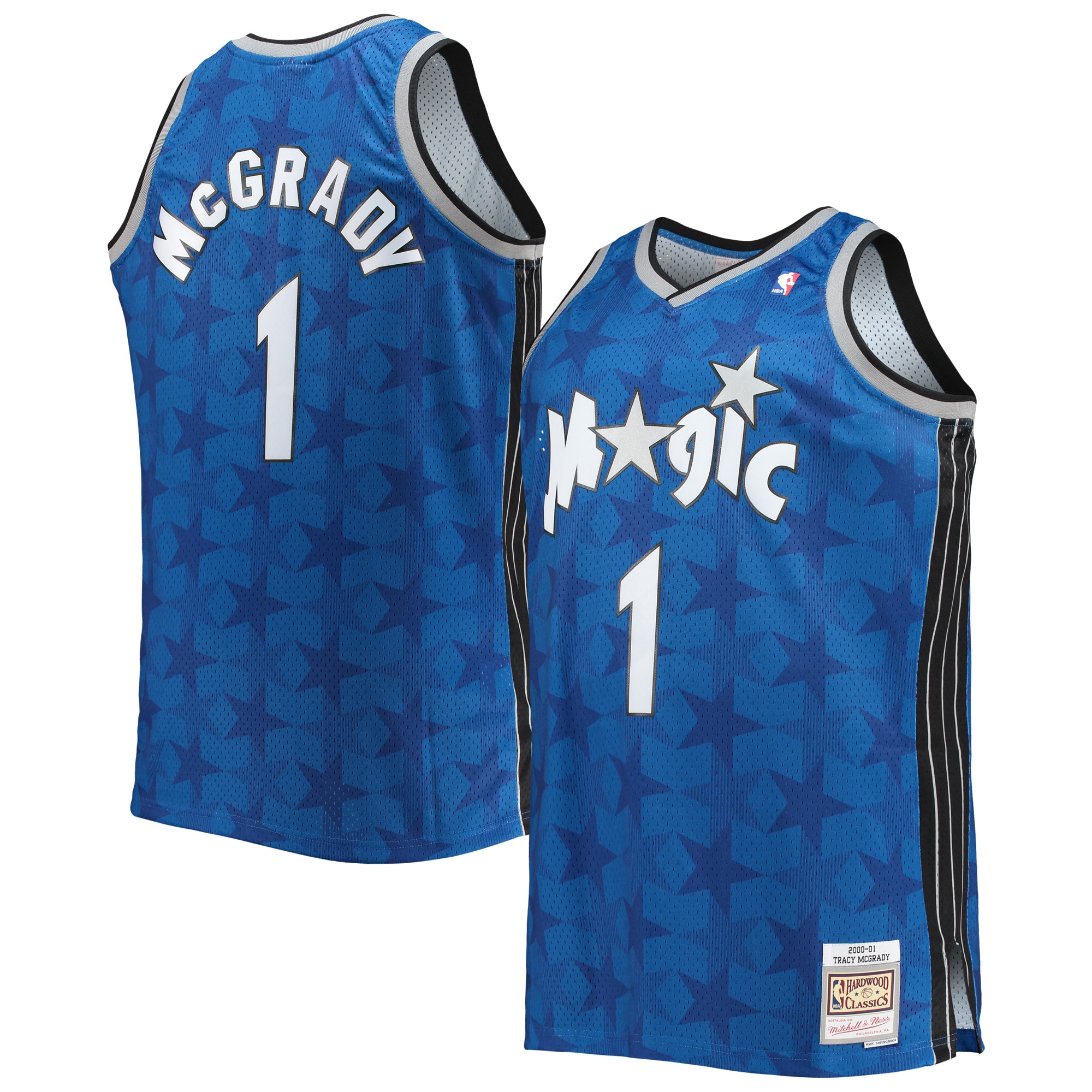 Men's Mitchell & Ness Tracy Mcgrady Blue Orlando Magic Big & Tall 2000/01 Hardwood Classics Swingman Jersey